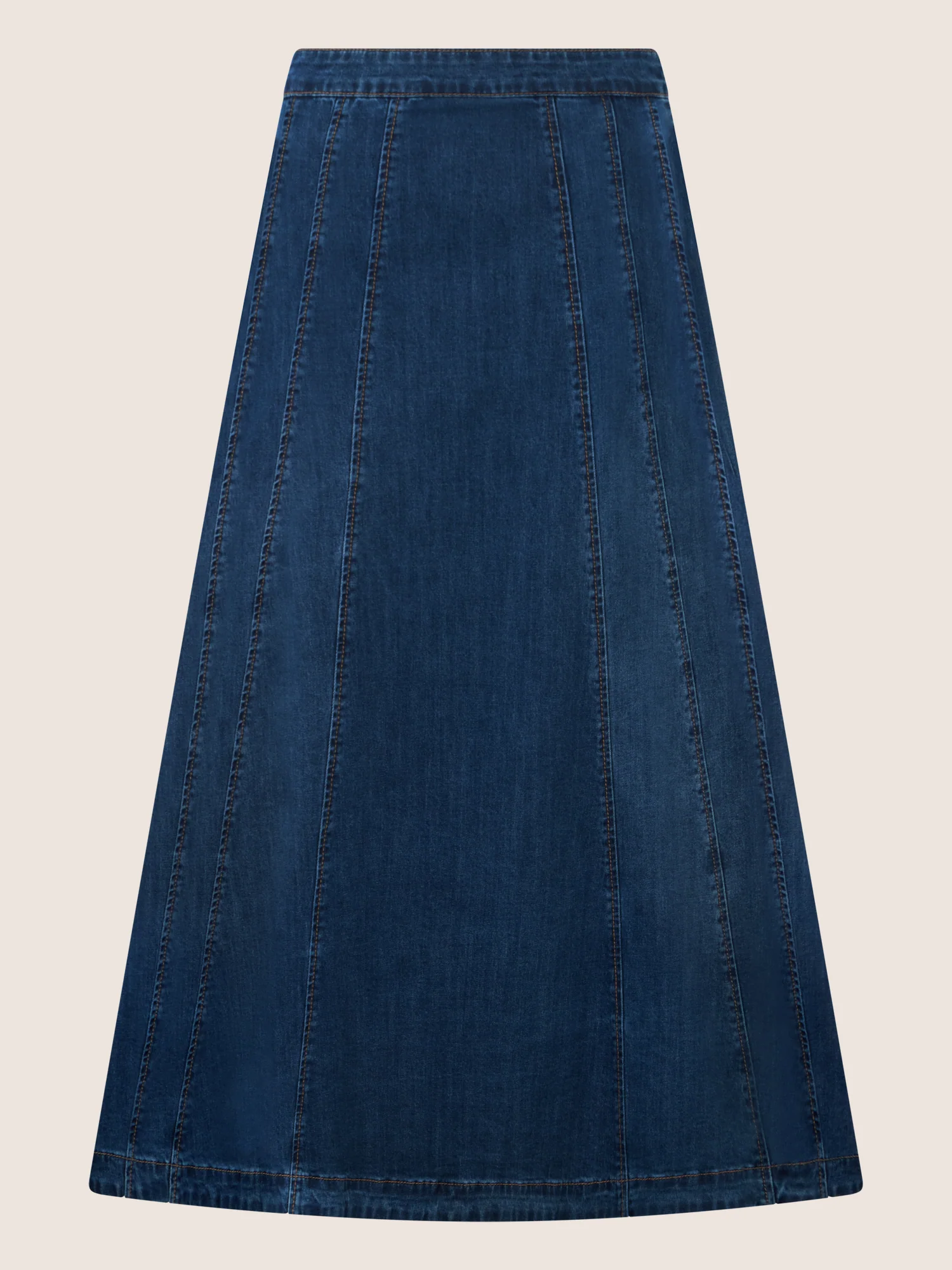 APART A-Linien-Rock aus Denim in ausgestellter Form | hellblau - Image 6