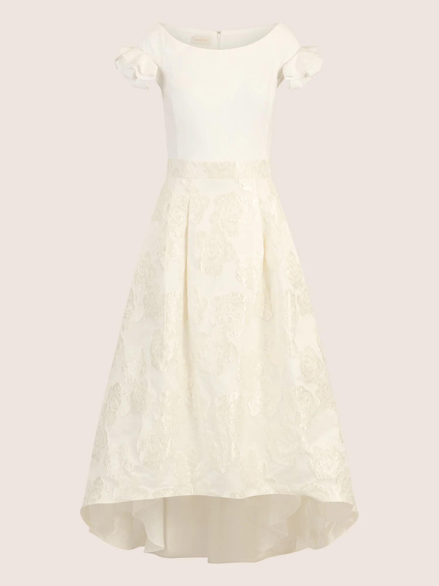 APART Abendkleid mit floraler Jacquard-Struktur | creme - Image 3