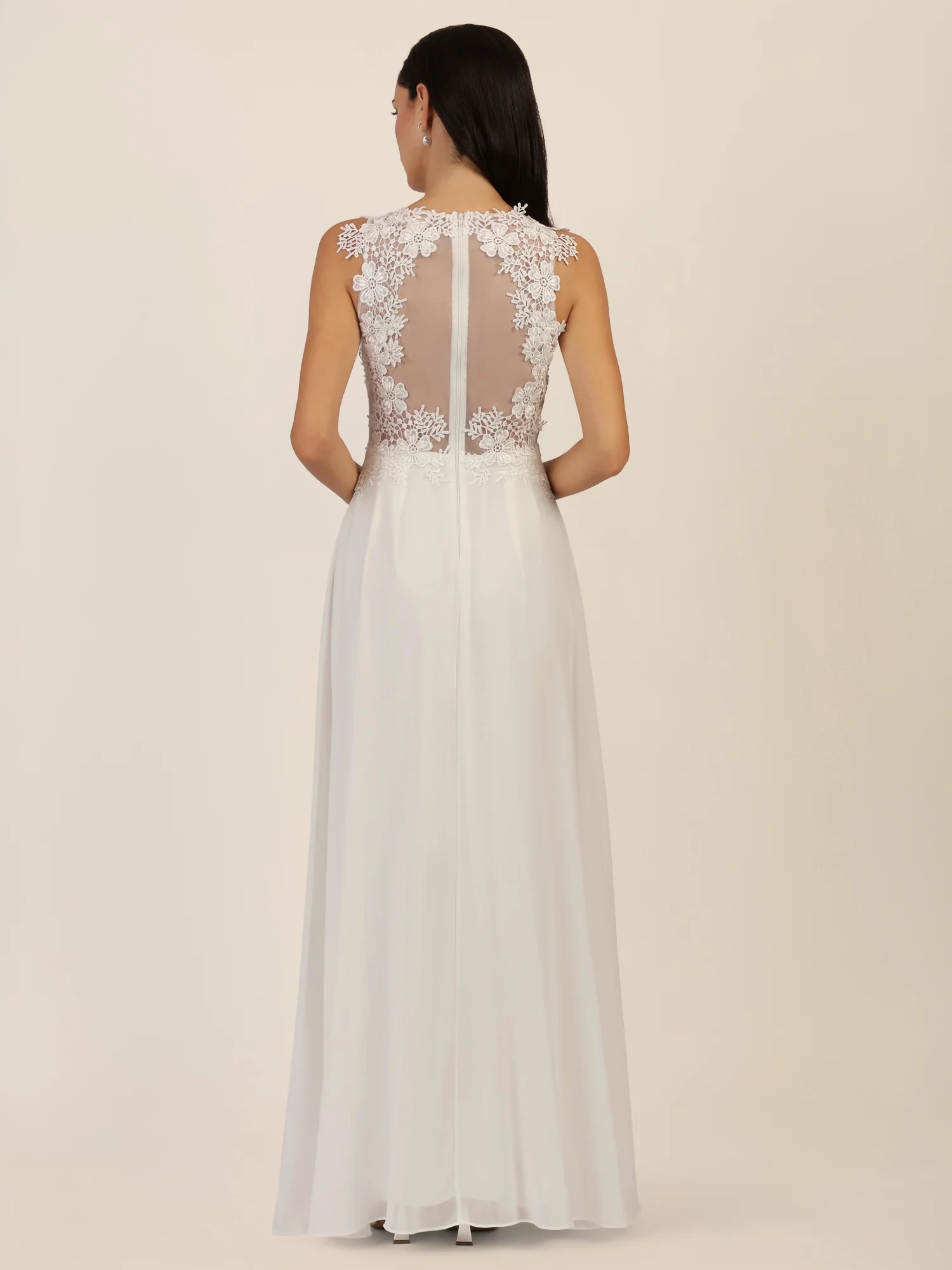 APART Abendkleid mit floraler Spitze und Tüll-Einsatz | creme - Image 2