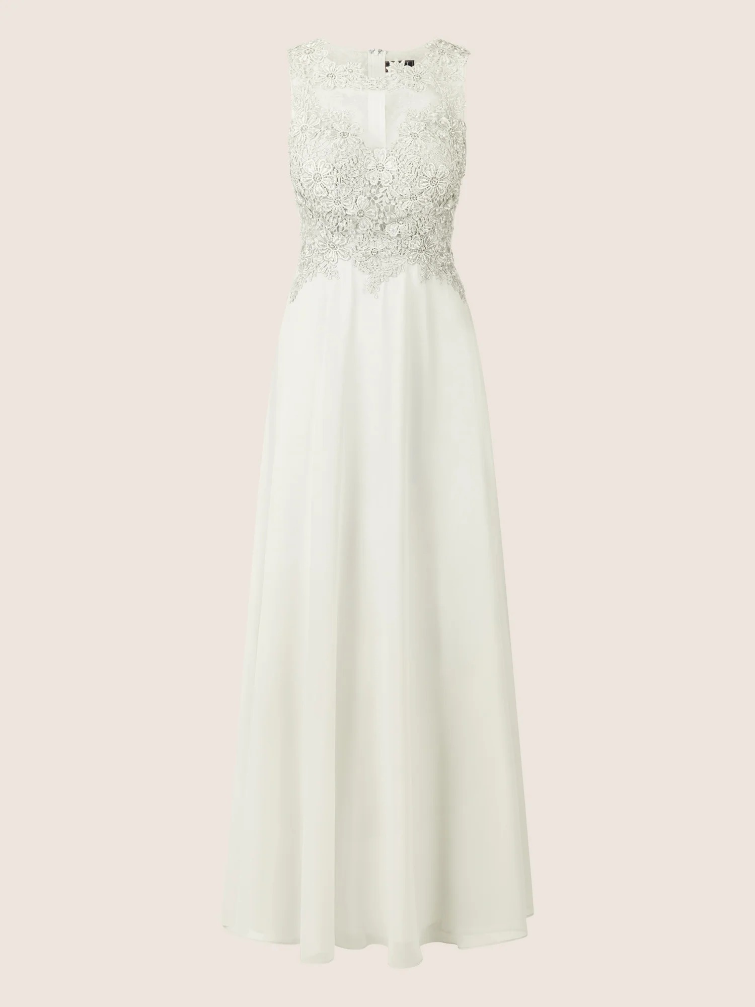 APART Abendkleid mit floraler Spitze und Tüll-Einsatz | creme - Image 3