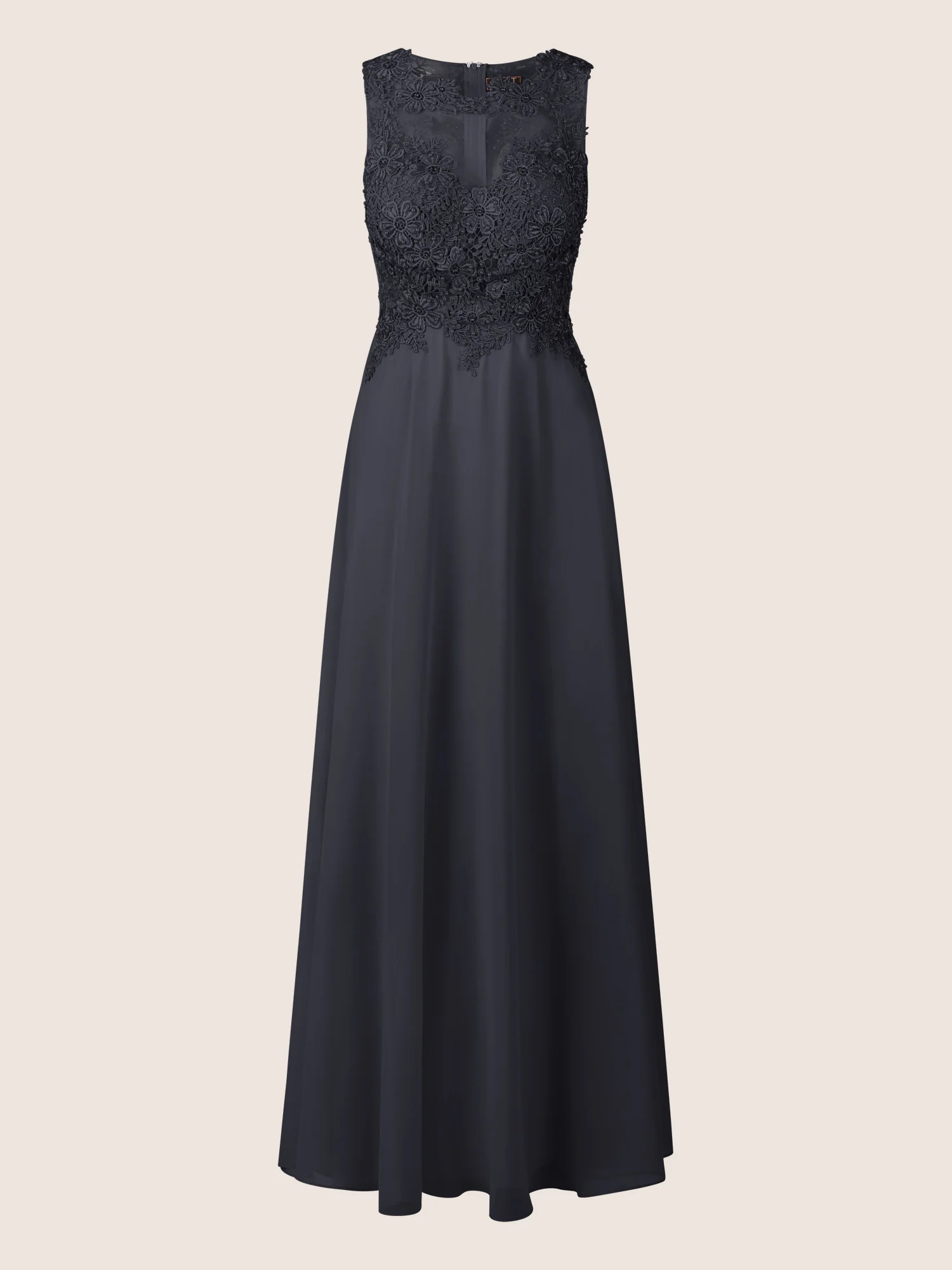 APART Abendkleid mit floraler Spitze und Tüll-Einsatz | nachtblau - Image 3