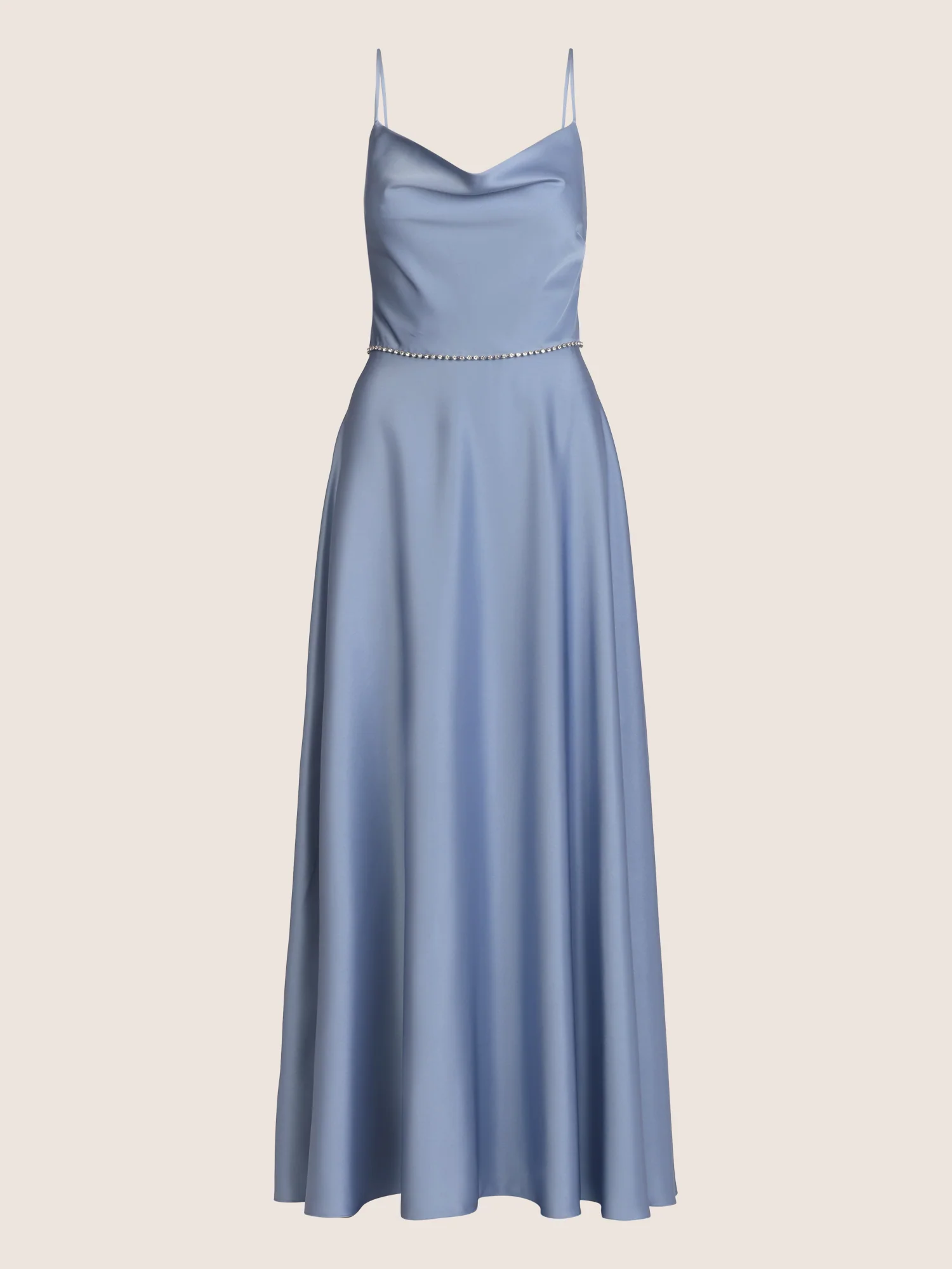 APART Abendkleid mit Glitzerträgern | rauchblau - Image 3