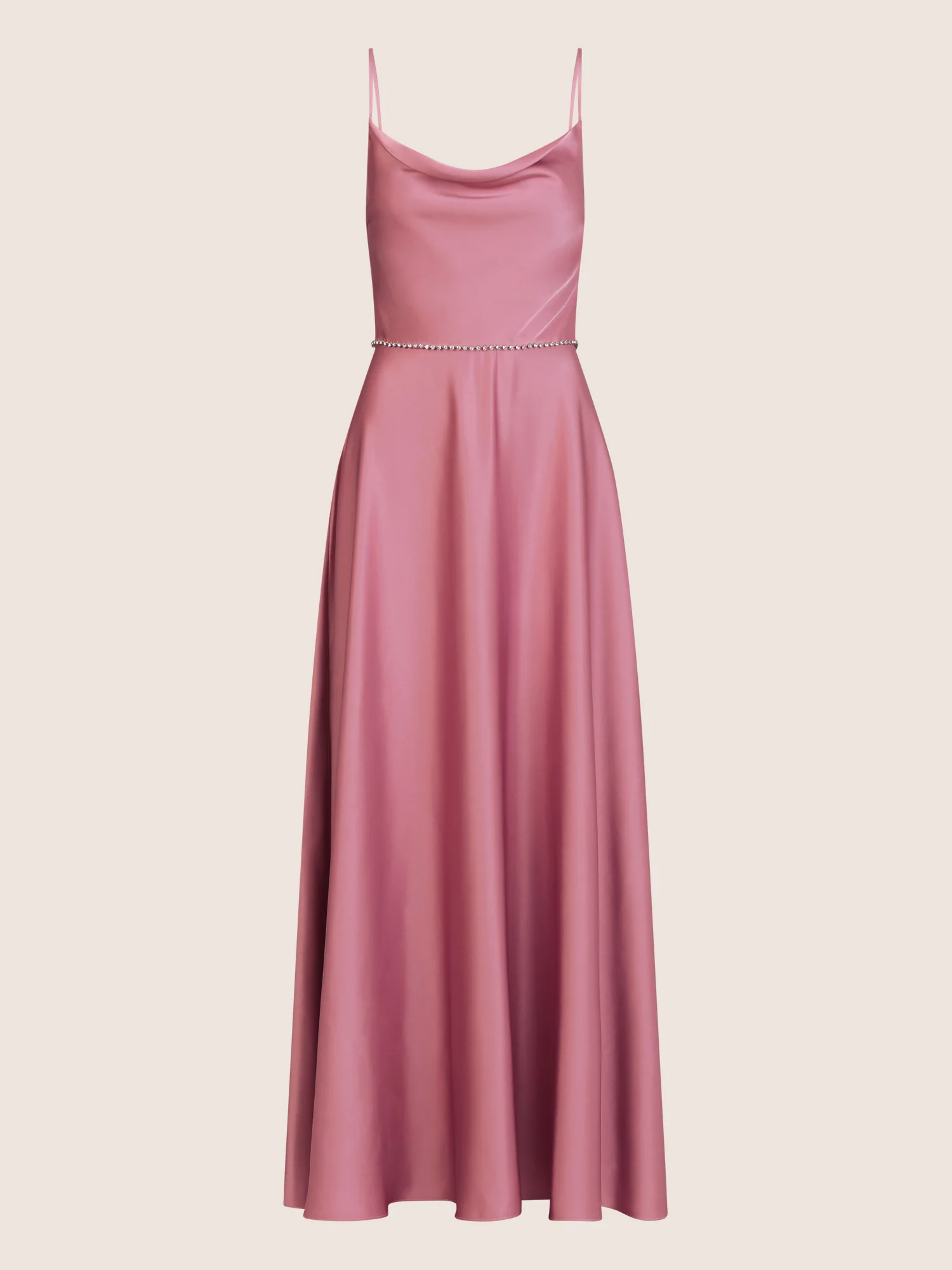 APART Abendkleid mit Glitzerträgern | rosé - Image 3