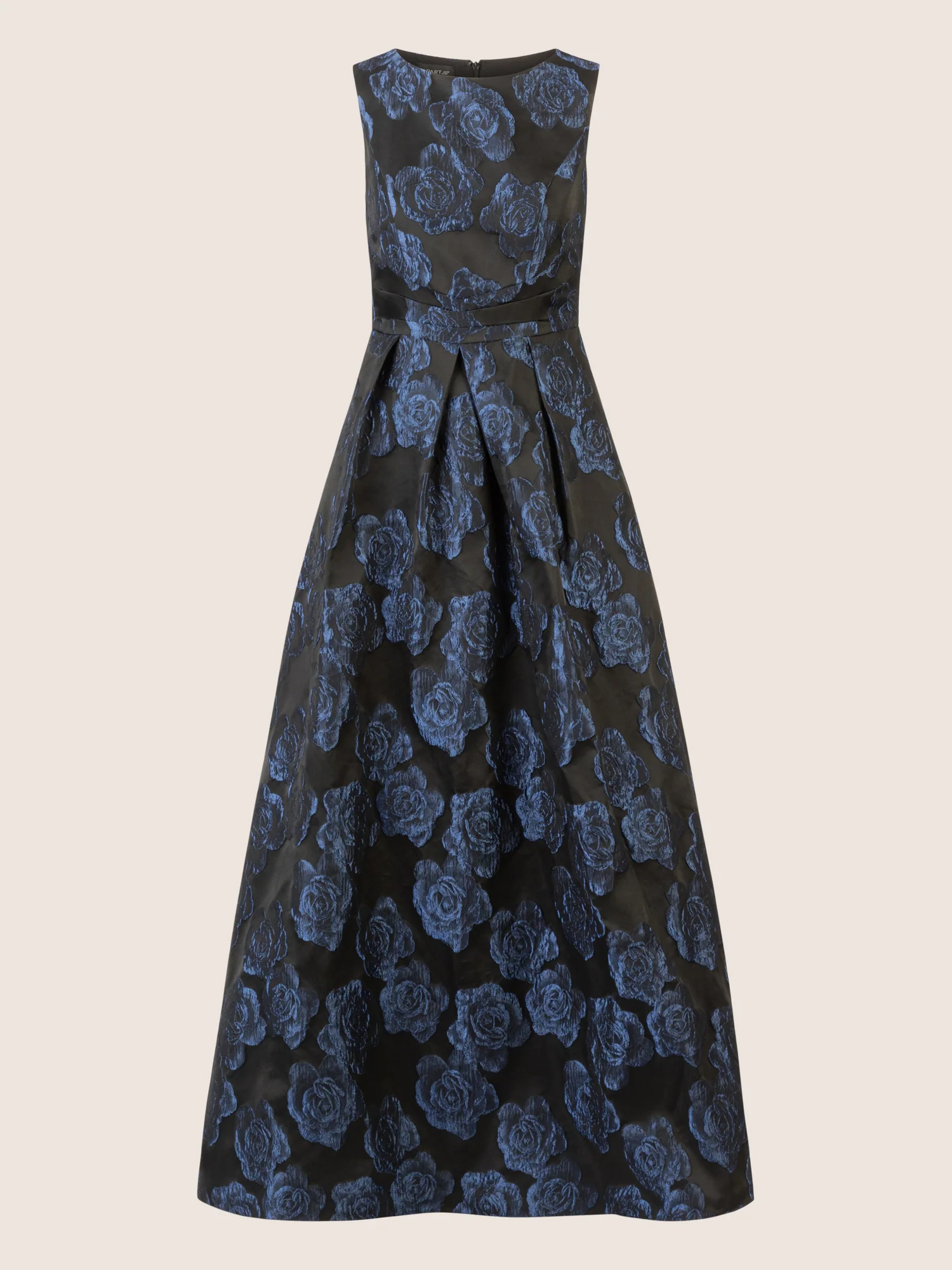 APART Abendkleid mit Jacquard-Rosenstruktur | schwarz-nachtblau - Image 3