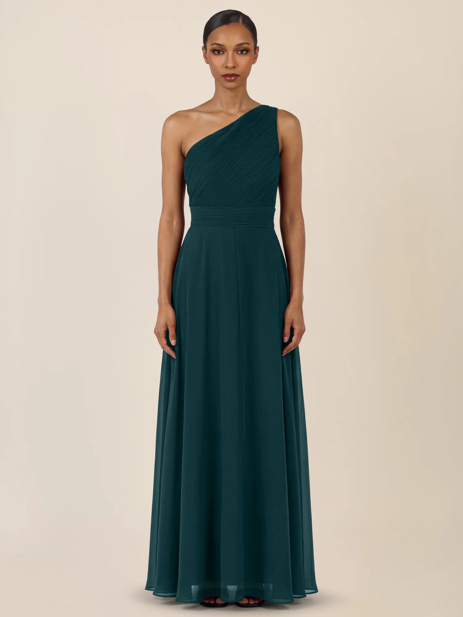 APART Abendkleid mit One-Shoulder-Design | emerald