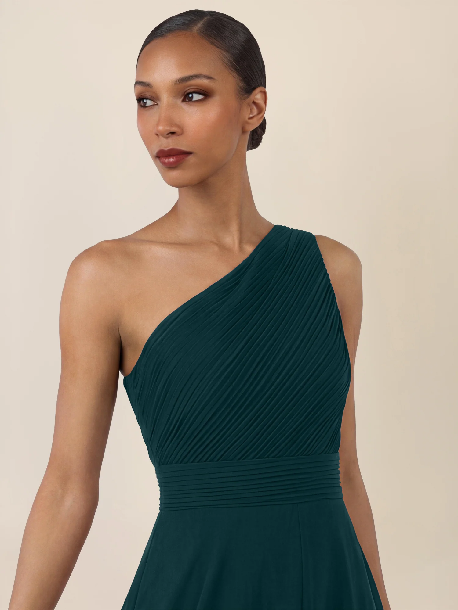 APART Abendkleid mit One-Shoulder-Design | emerald - Image 4