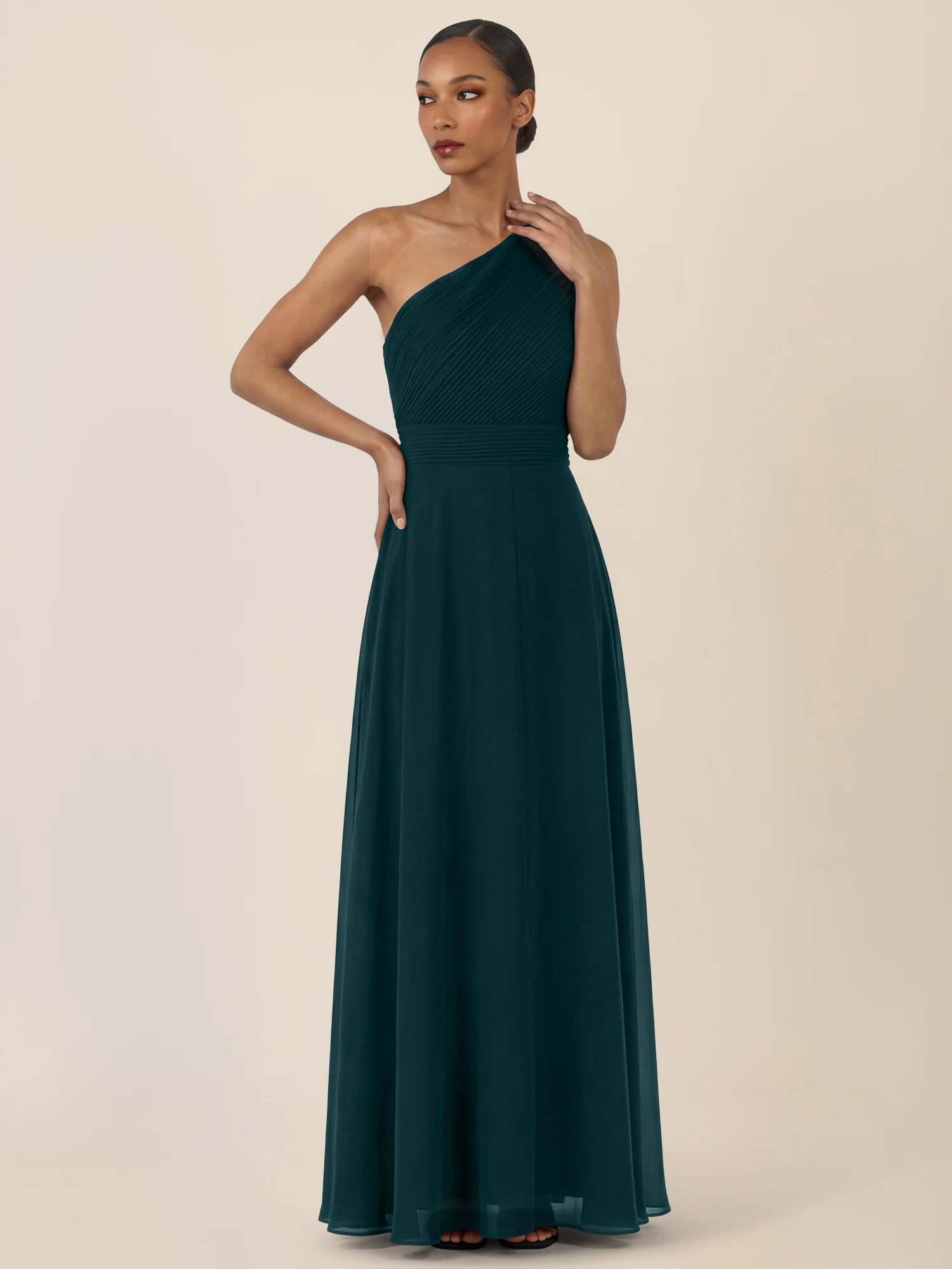 APART Abendkleid mit One-Shoulder-Design | emerald - Image 5