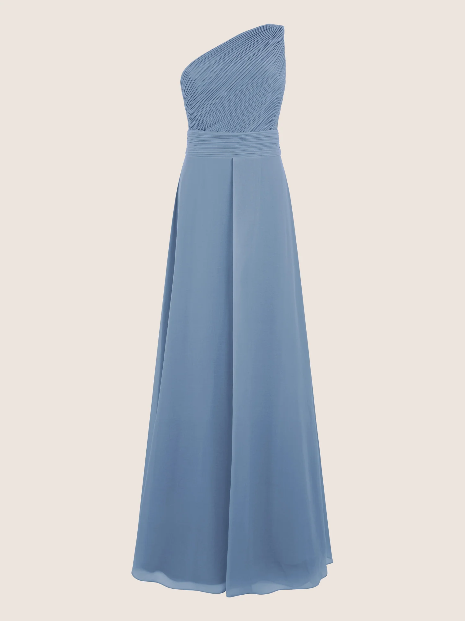 APART Abendkleid mit One-Shoulder-Design | rauchblau - Image 3