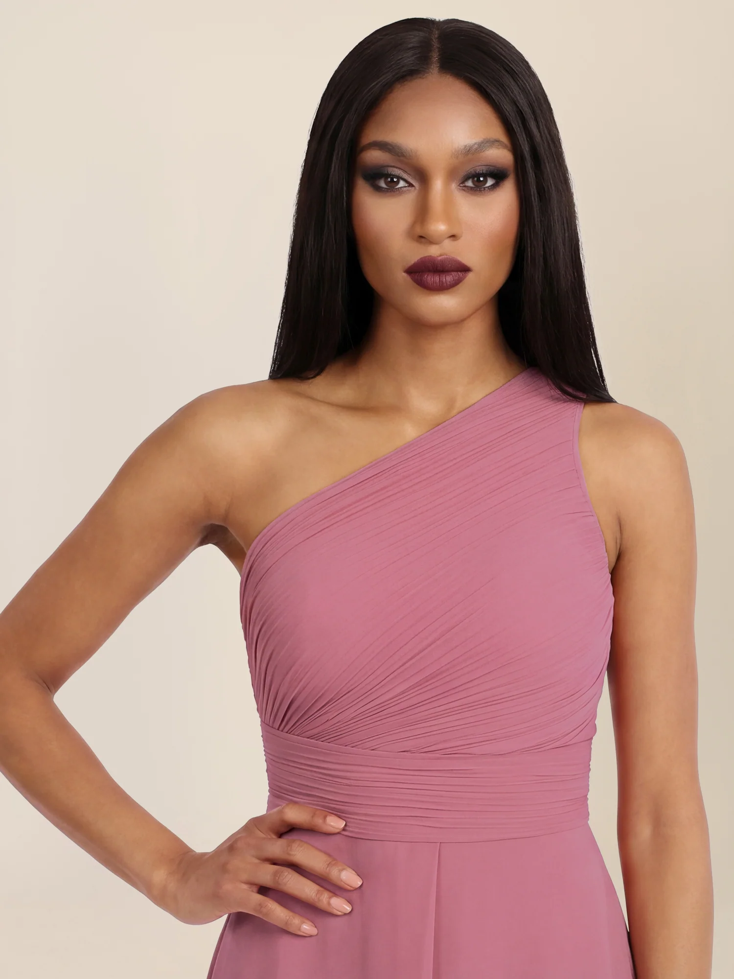 APART Abendkleid mit One-Shoulder-Design | rosé - Image 4