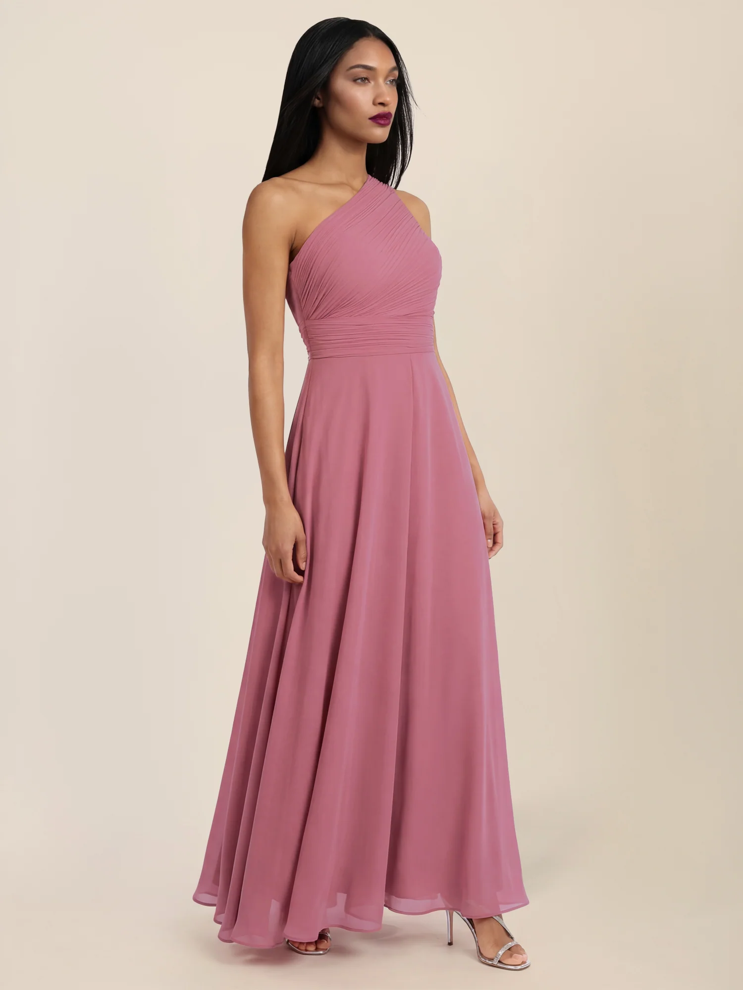 APART Abendkleid mit One-Shoulder-Design | rosé - Image 5