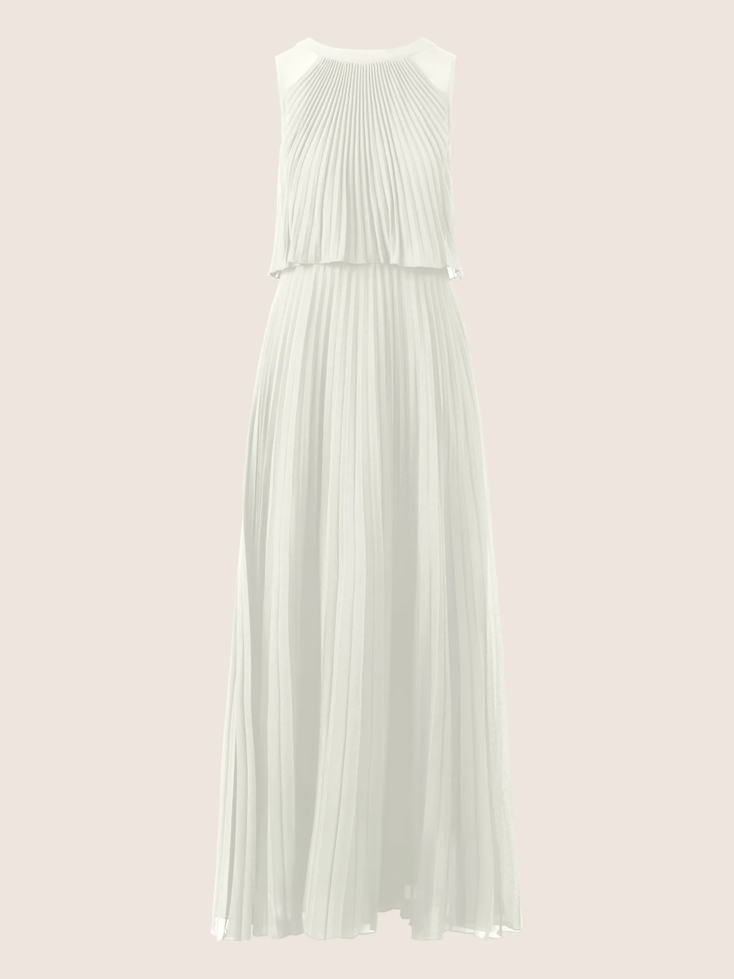 APART Abendkleid mit Plisseefalten und Lagenoptik | creme - Image 3
