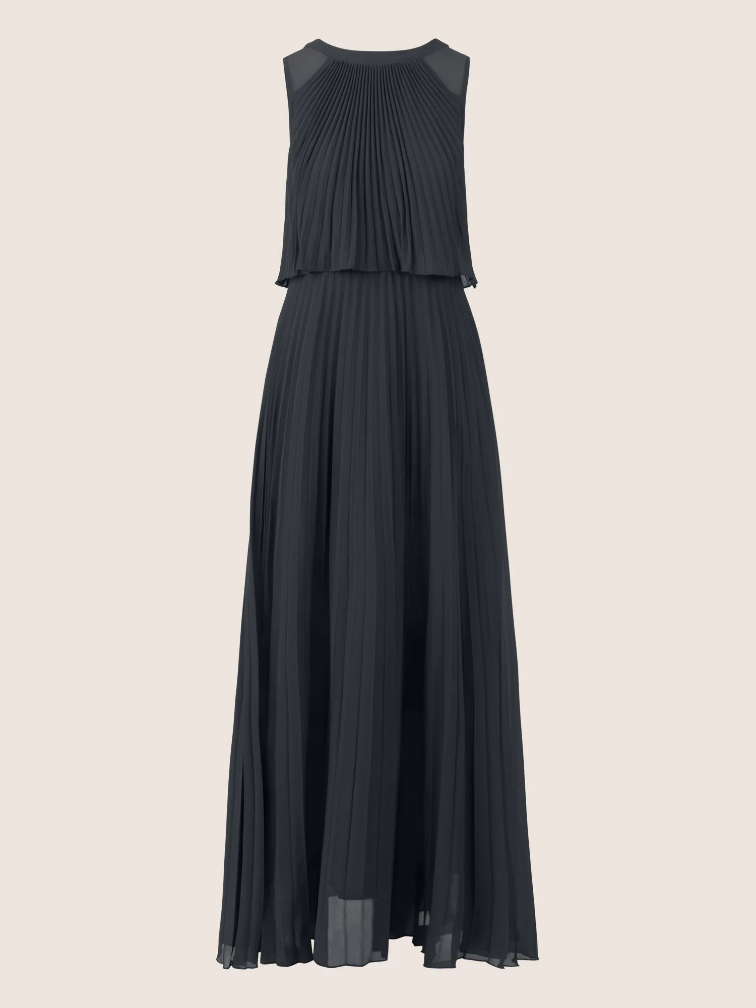 APART Abendkleid mit Plisseefalten und Lagenoptik | schwarz - Image 3