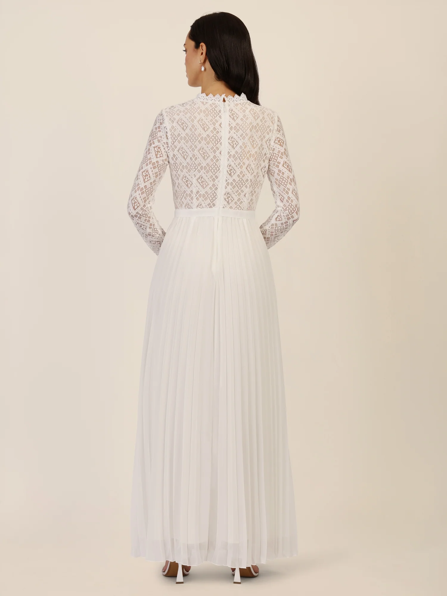 APART Abendkleid mit Plisseerock | creme - Image 2