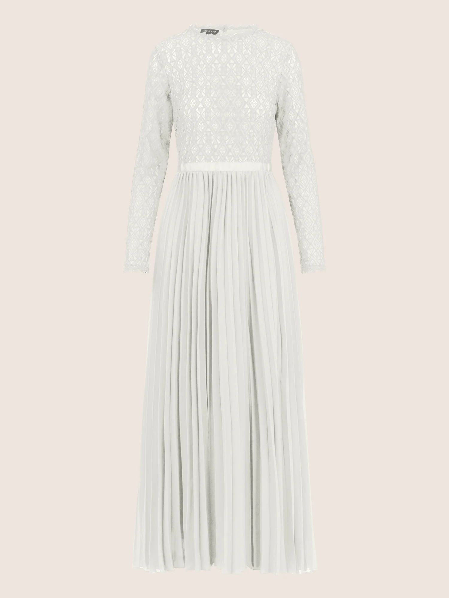 APART Abendkleid mit Plisseerock | creme - Image 3