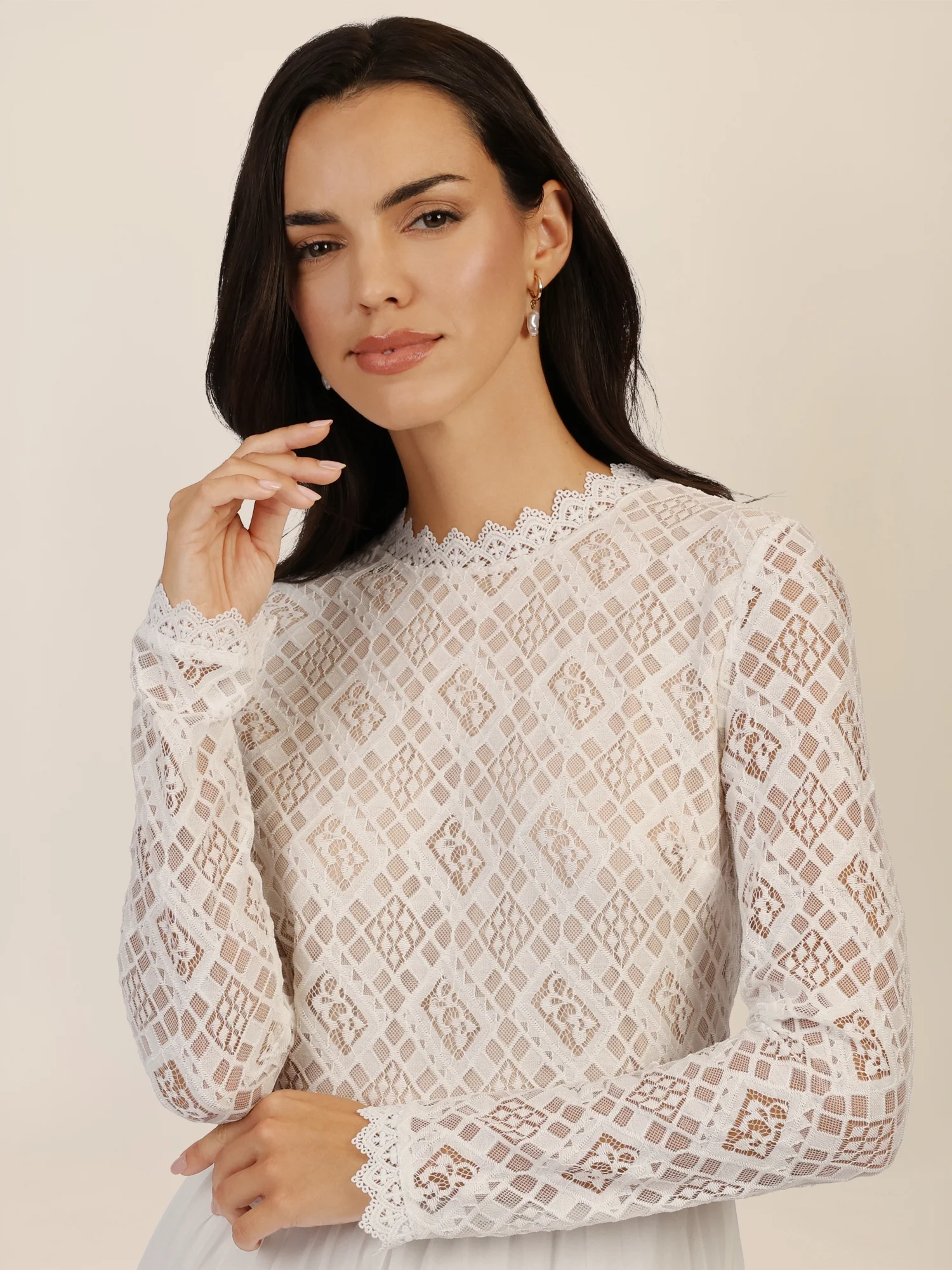APART Abendkleid mit Plisseerock | creme - Image 4