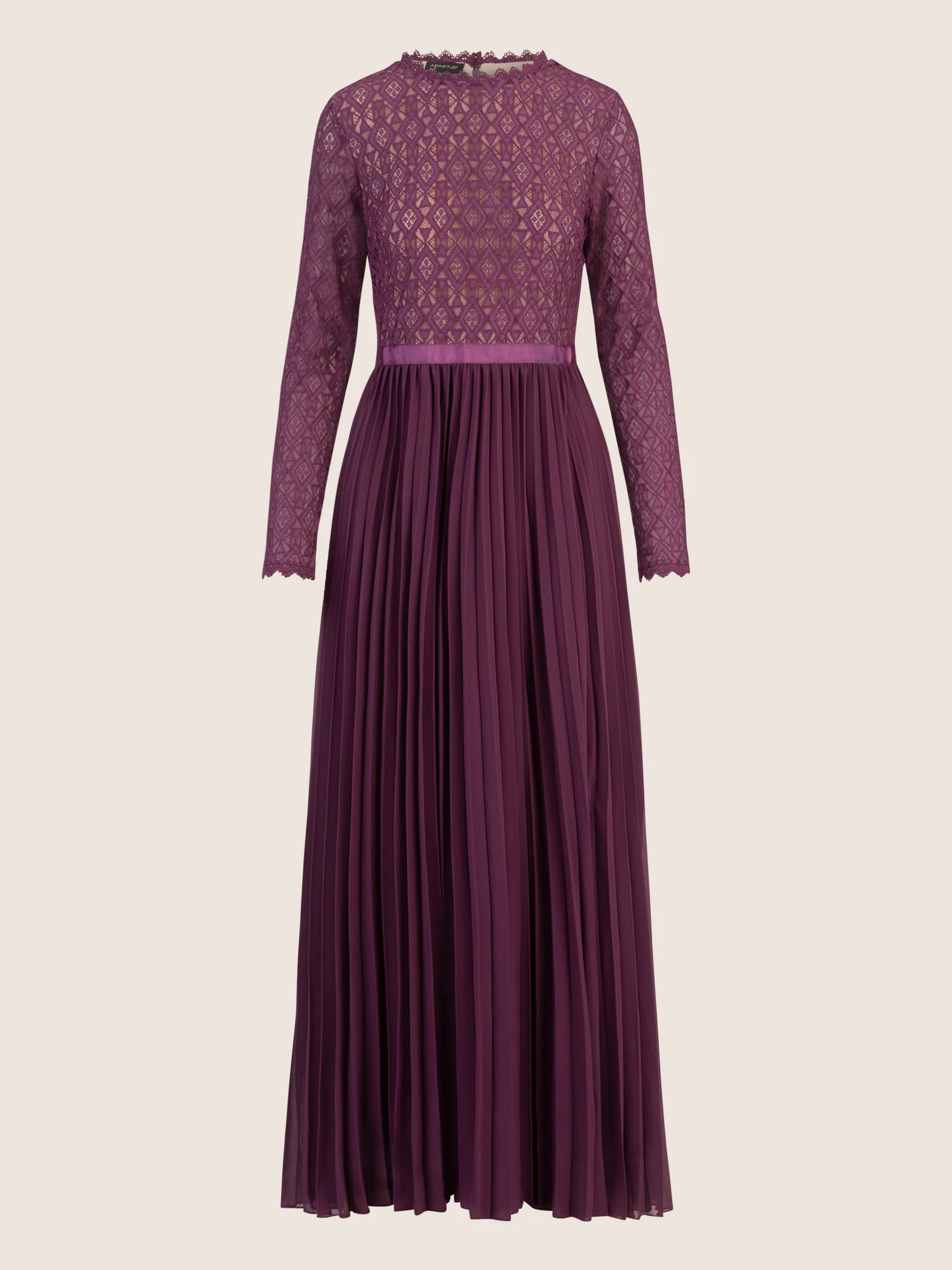 APART Abendkleid mit Plisseerock | dunkel lila - Image 3