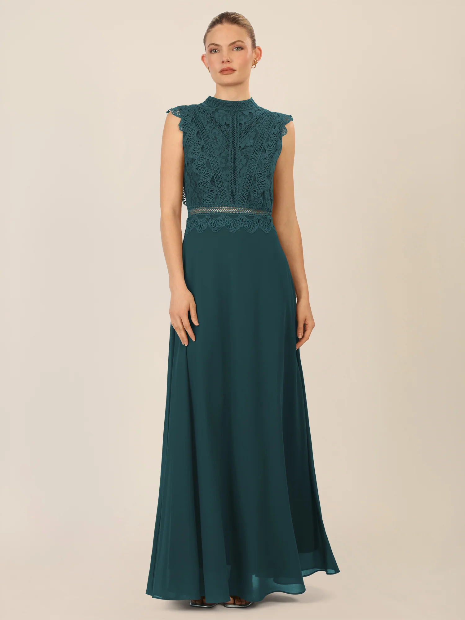 APART Abendkleid mit Spitze und transparentem Rückenteil | dunkelgrün - Image 5