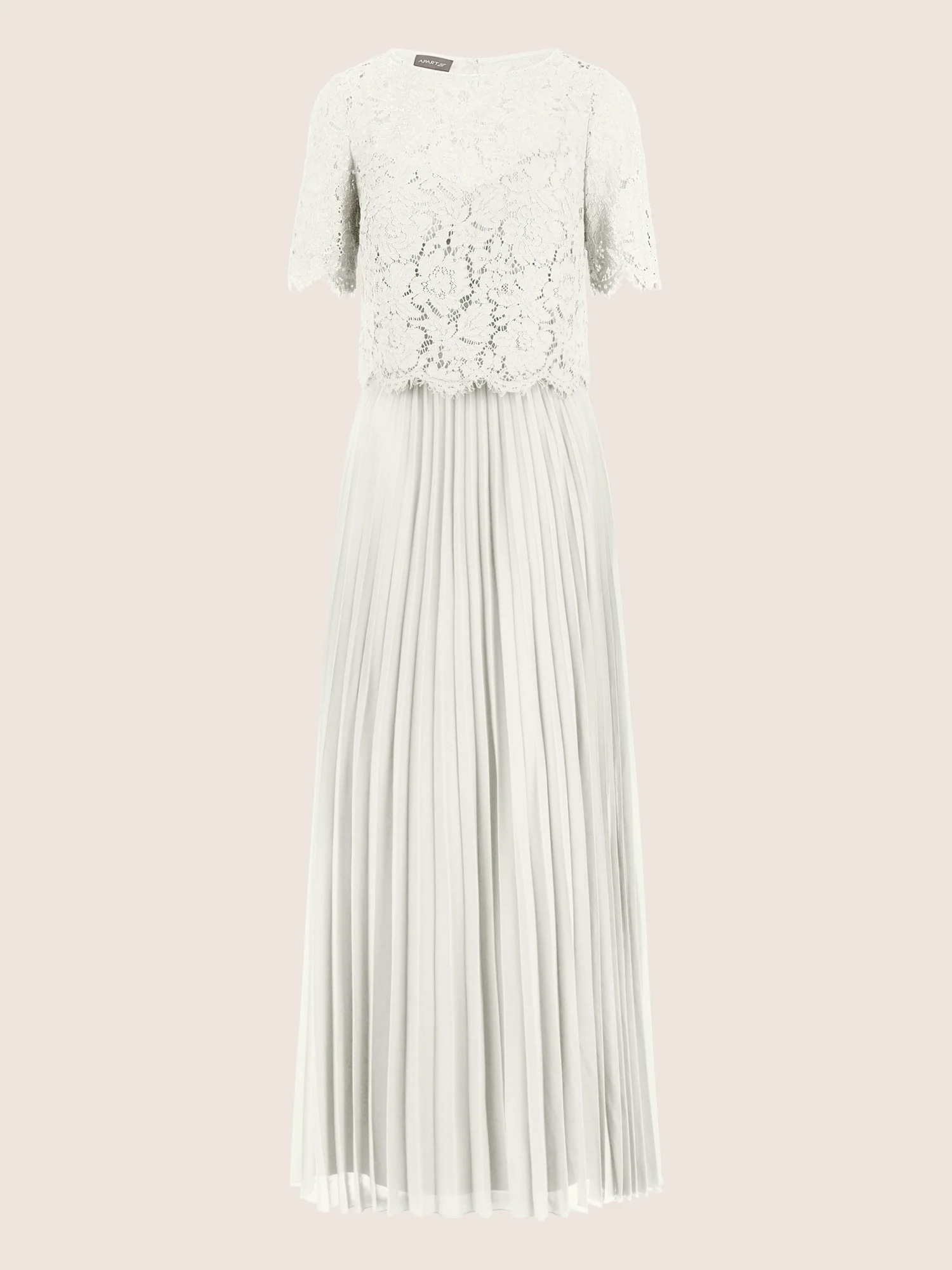 APART Abendkleid mit Spitzenjacke mit Spitzenoberteil und Plisseerock | creme - Image 3