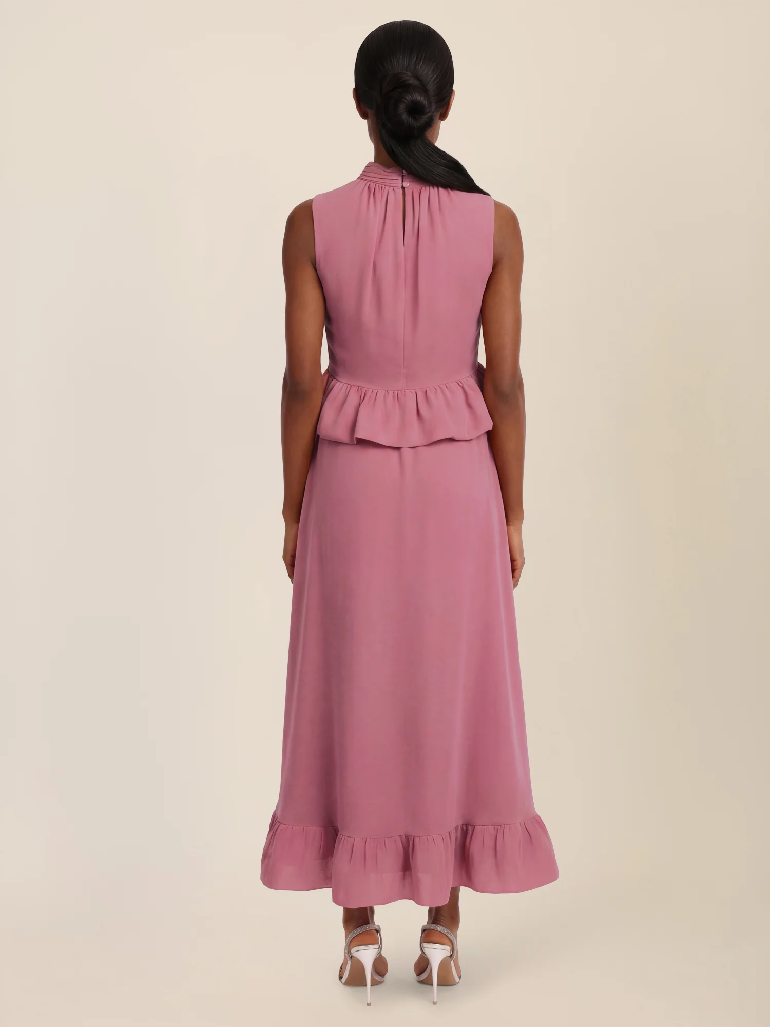 APART Ärmellose Bluse mit Rüschen-Saum | rosé - Image 11
