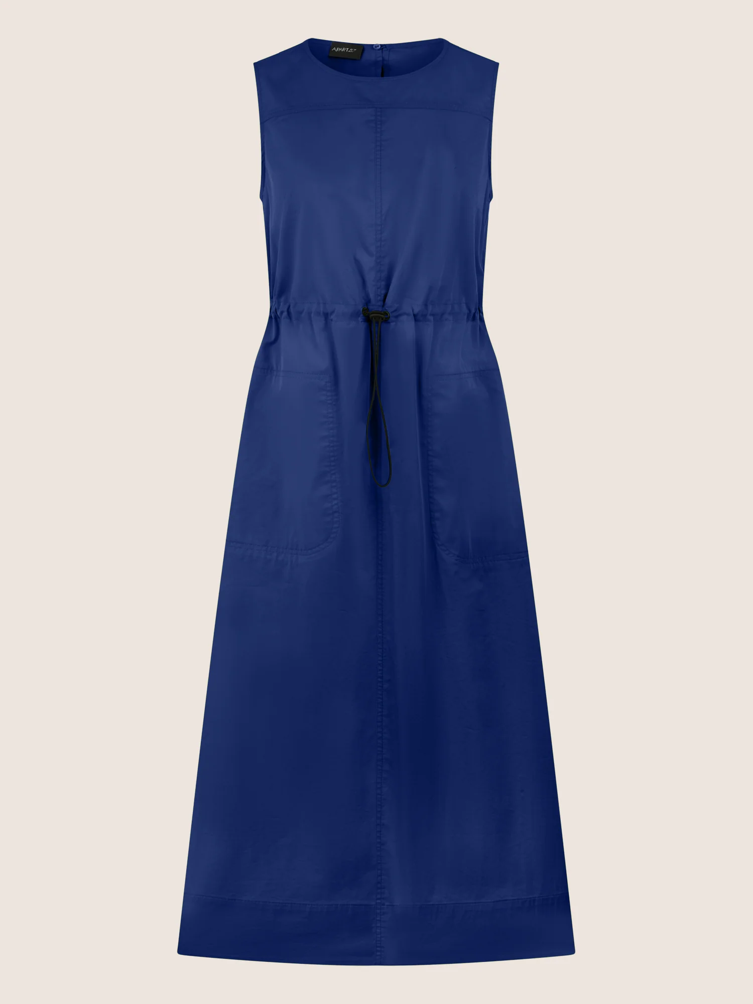 APART Ärmelloses Kleid mit Kordelzug-Taille | royalblau - Image 3