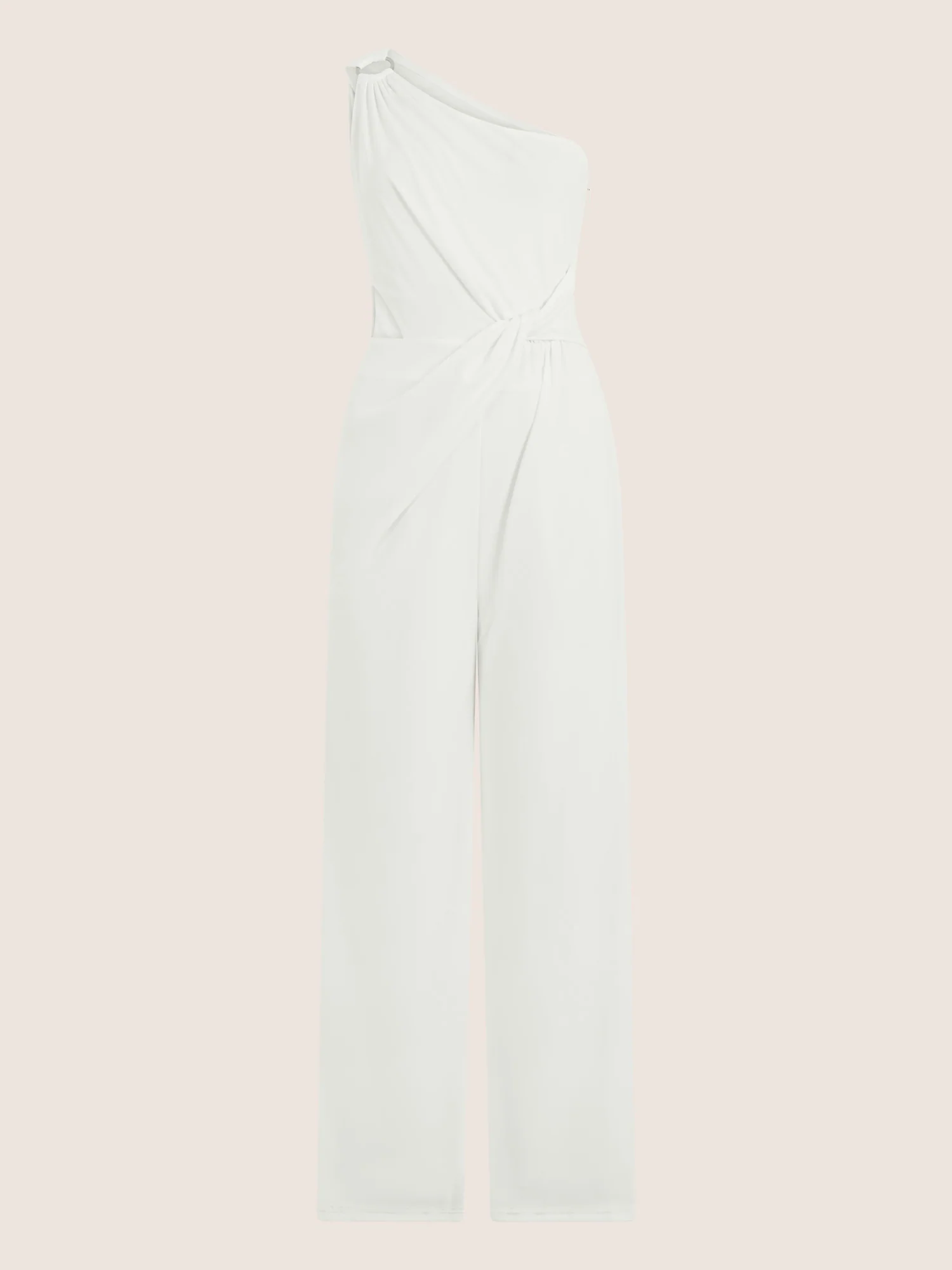 APART Asymmetrischer Abendoverall mit Drapierung | cream - Image 3