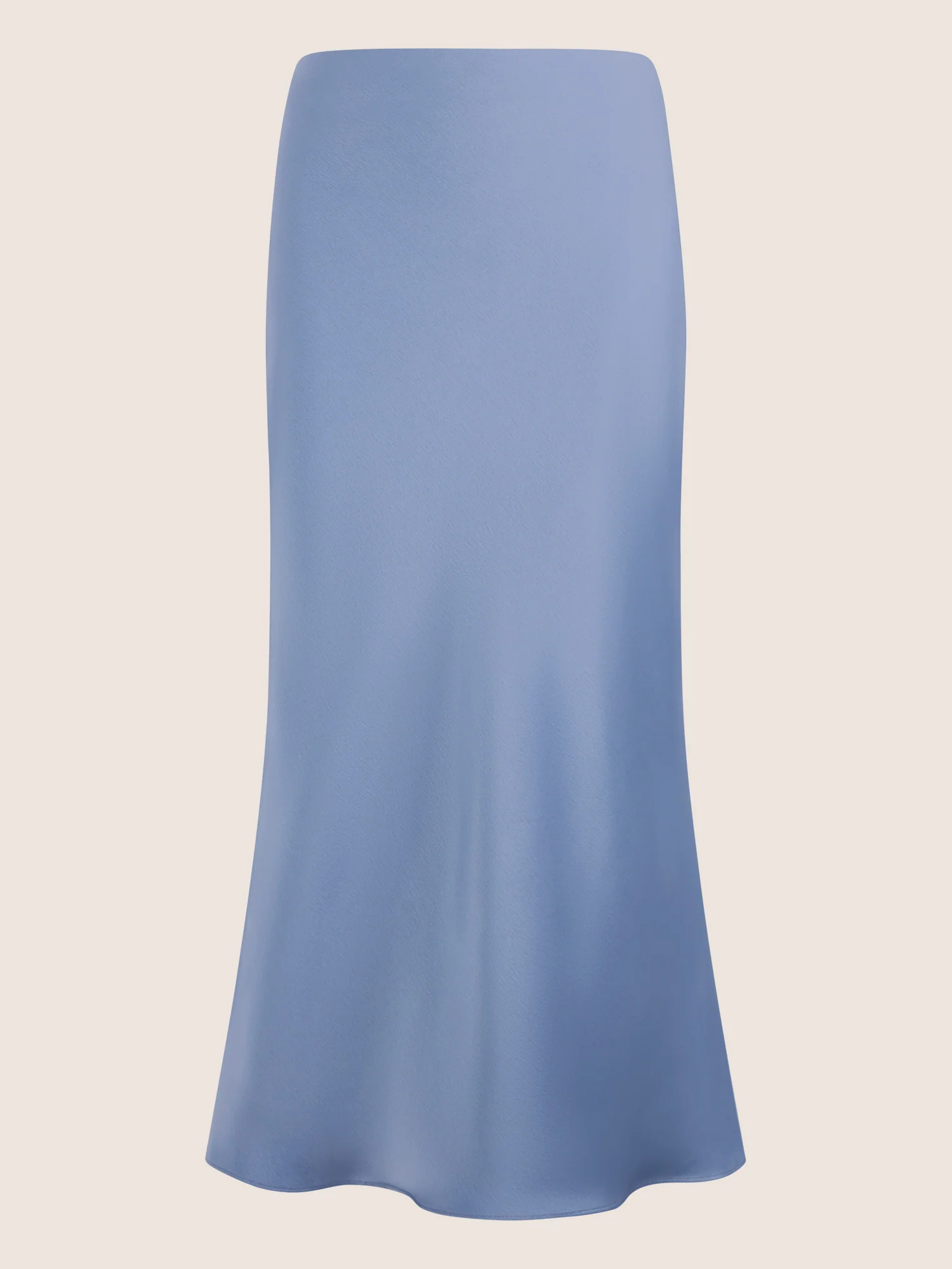 APART Ausgestellter Midirock in fließender Satin-Qualität | rauchblau - Image 4