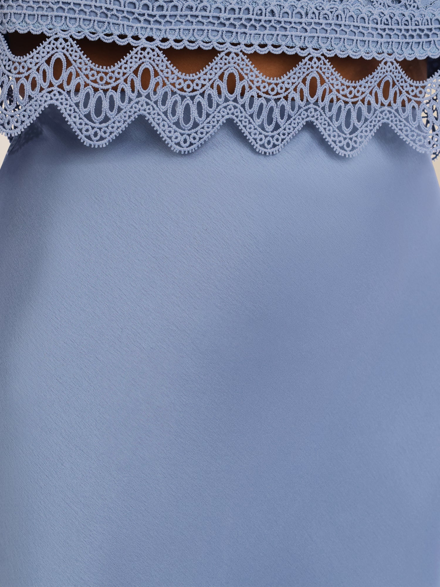 APART Ausgestellter Midirock in fließender Satin-Qualität | rauchblau - Image 5
