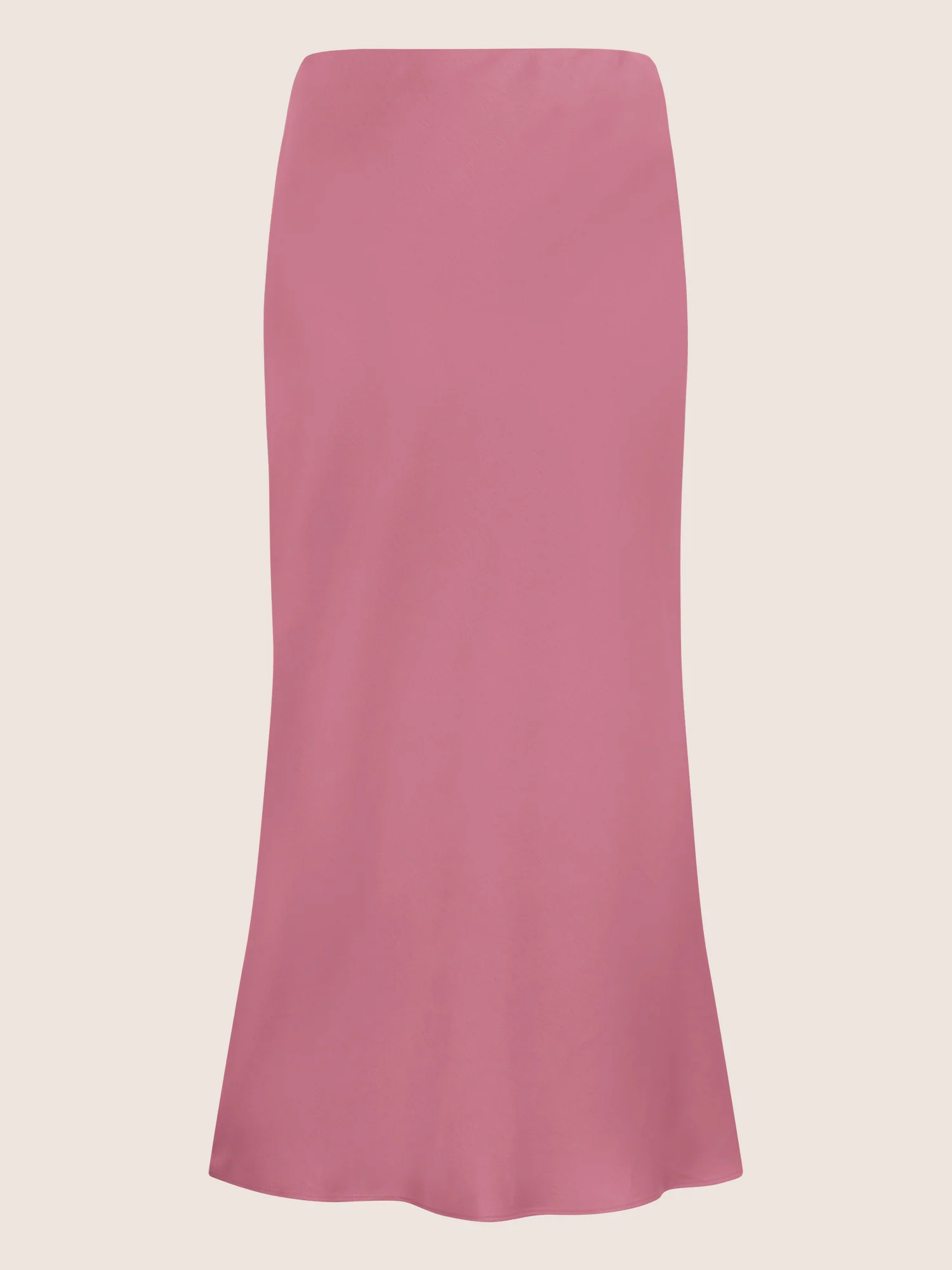 APART Ausgestellter Midirock in fließender Satin-Qualität | rosé - Image 4