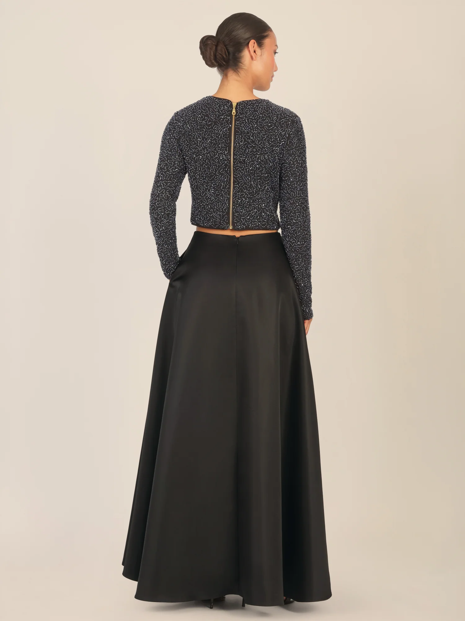 APART Bestickte Bluse mit Pailetten | schwarz-nachtblau - Image 3