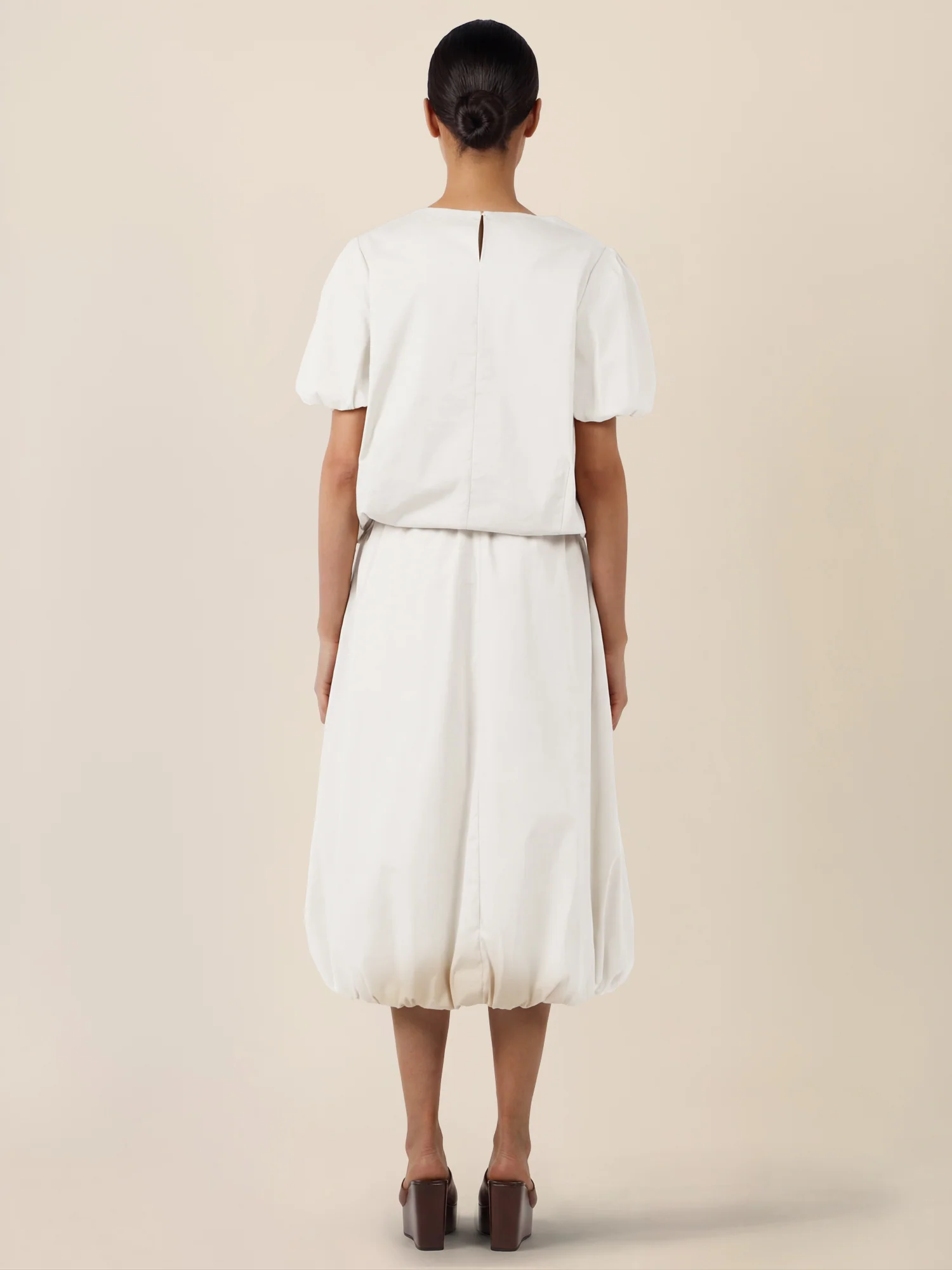 APART Bluse mit Bindebändern und Flügelärmeln | creme - Image 3