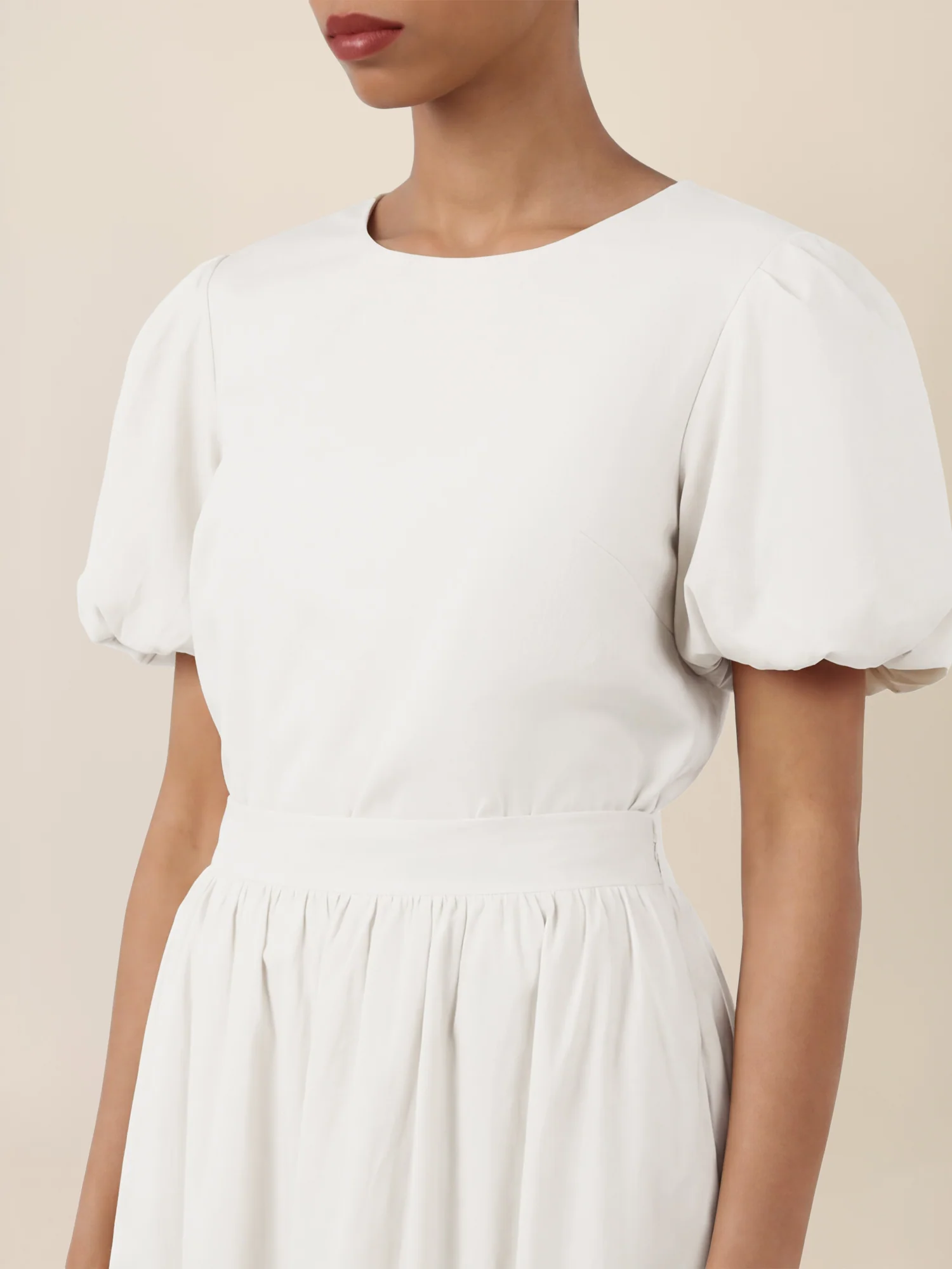 APART Bluse mit Bindebändern und Flügelärmeln | creme - Image 5