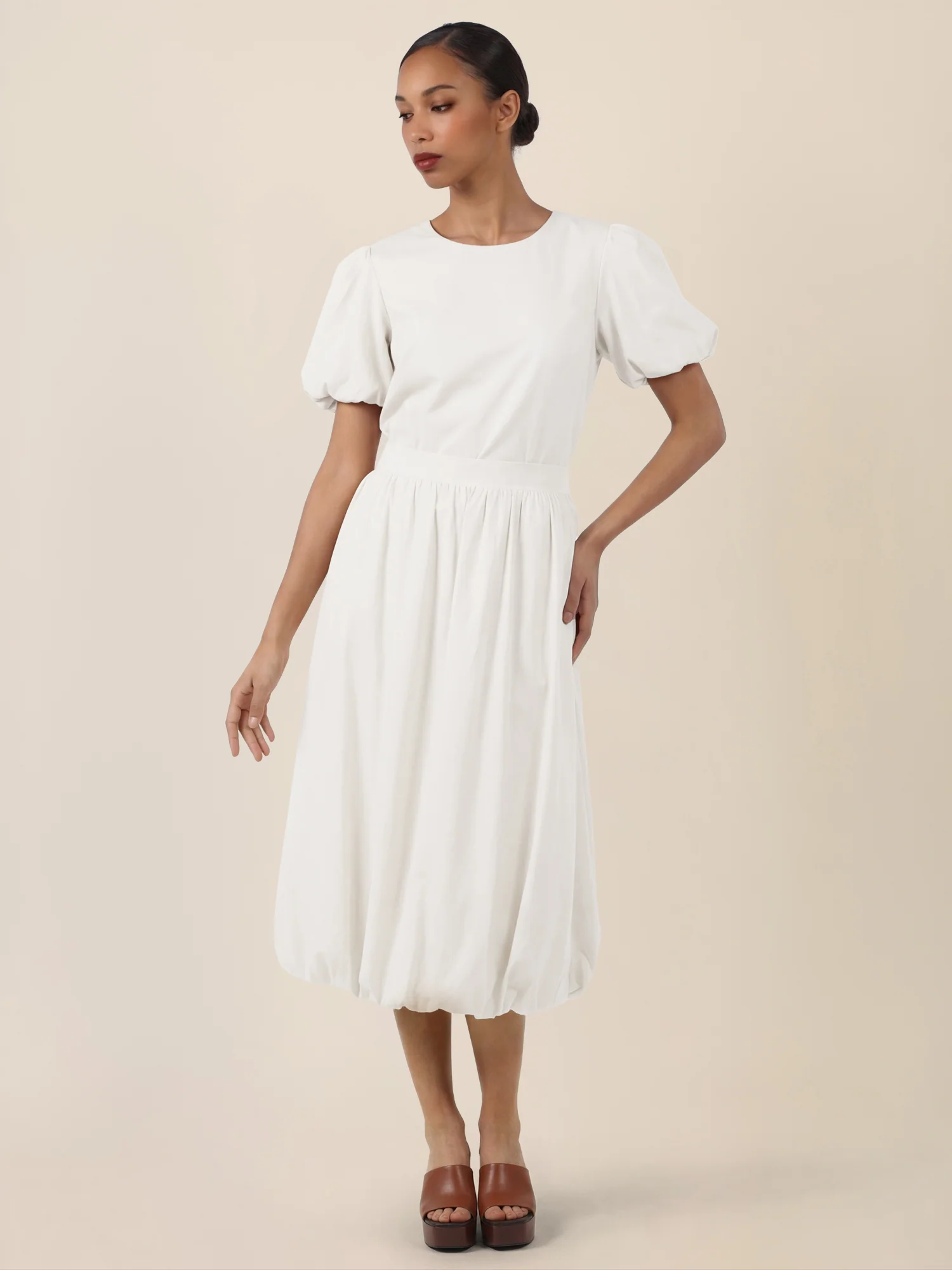 APART Bluse mit Bindebändern und Flügelärmeln | creme - Image 6
