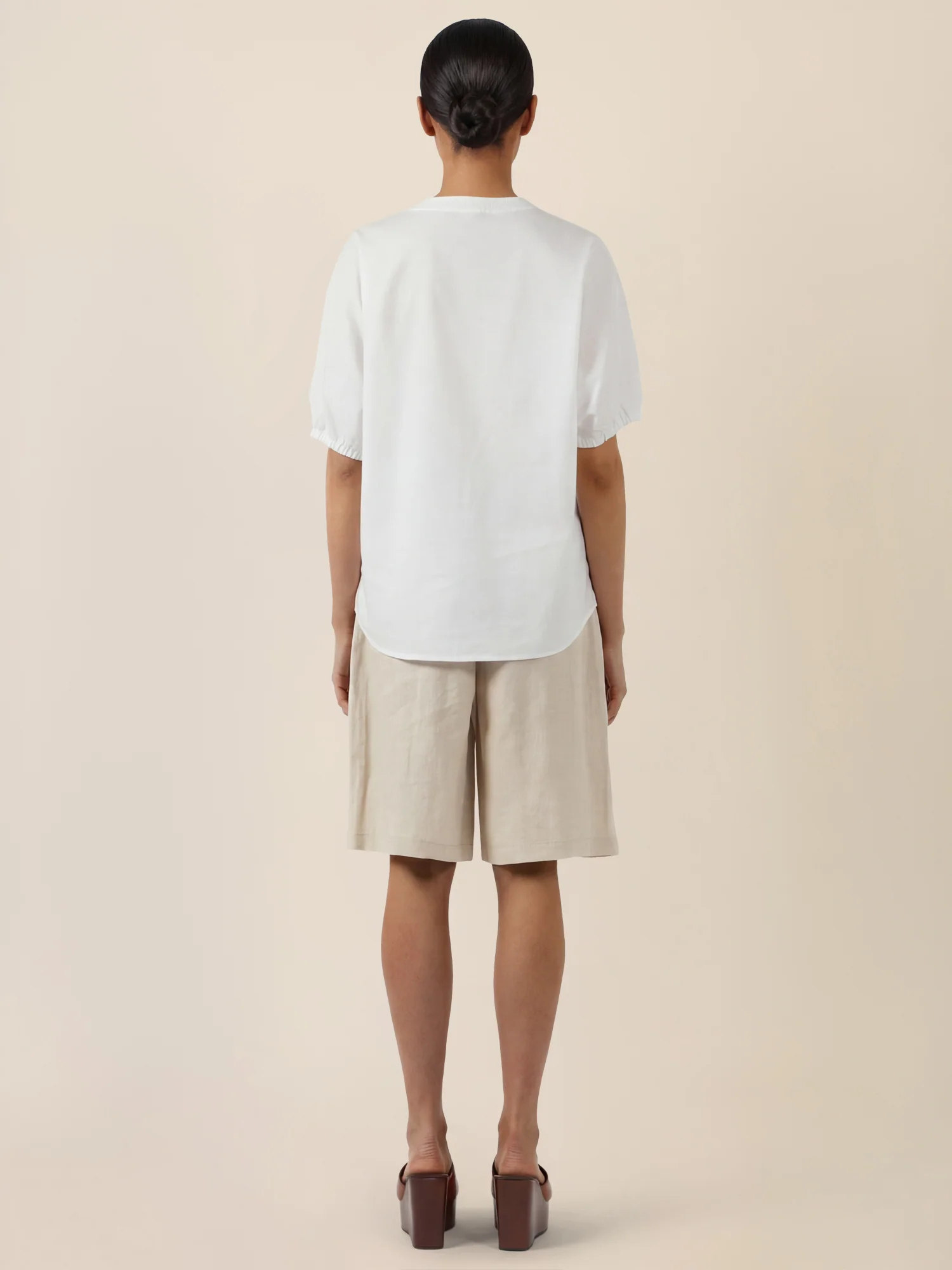 APART Bluse mit Stehkragen und Knopfleiste | creme - Image 3