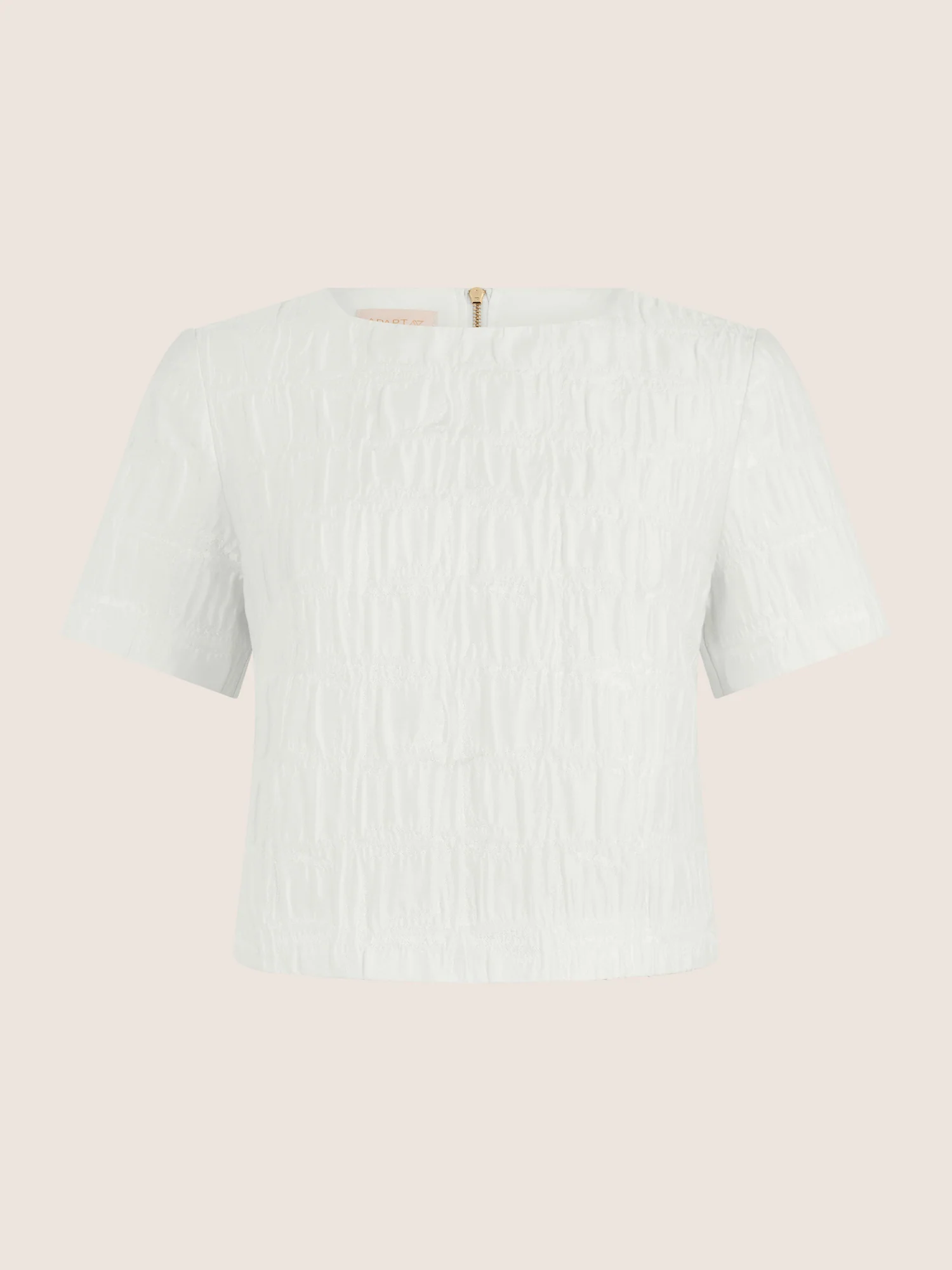 APART Bluse mit Struktur und Rundhalsausschnitt | creme - Image 4