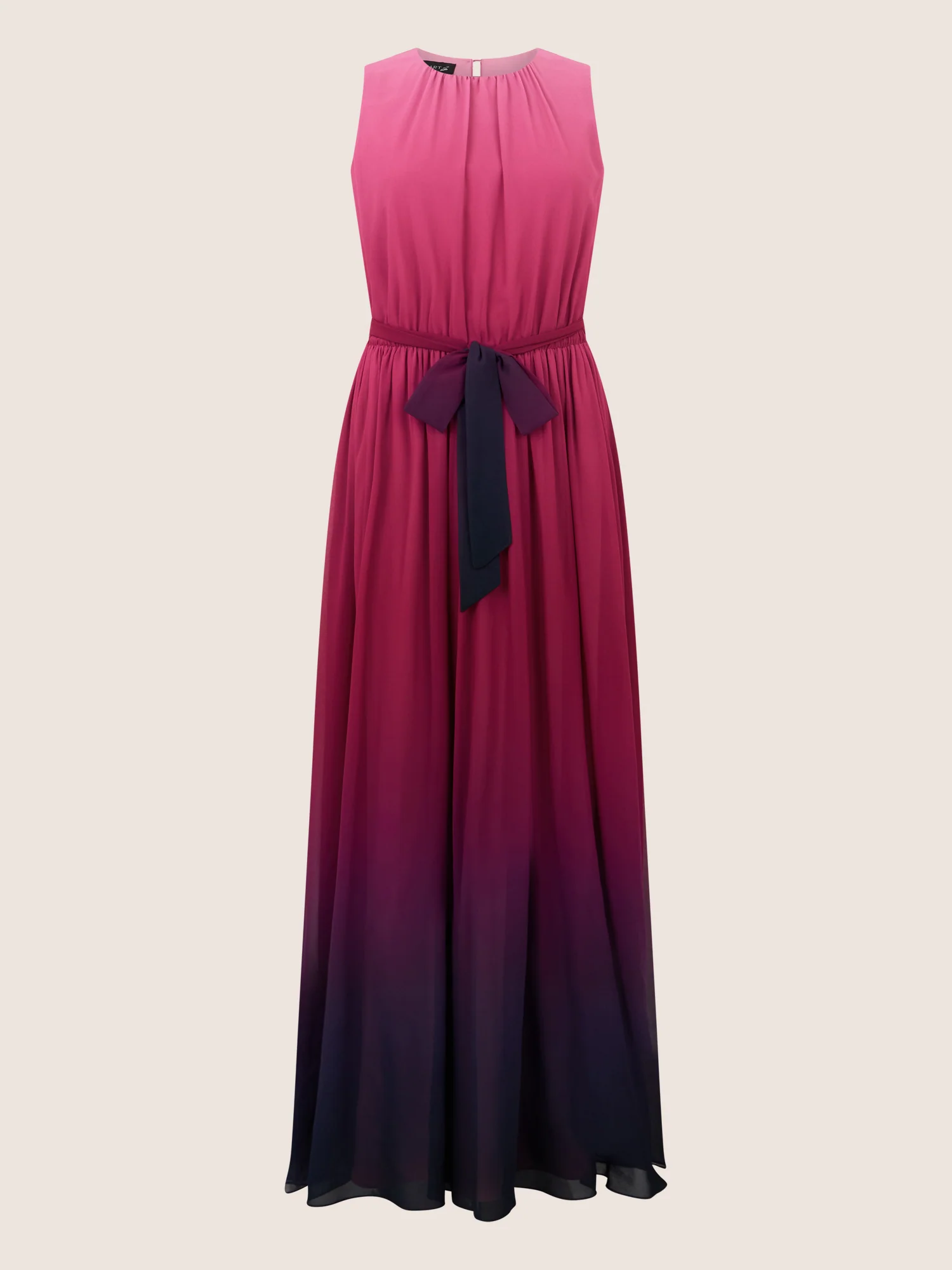 APART Chiffonkleid mit Farbverlauf und Taillenband | pink-multicolor - Image 3