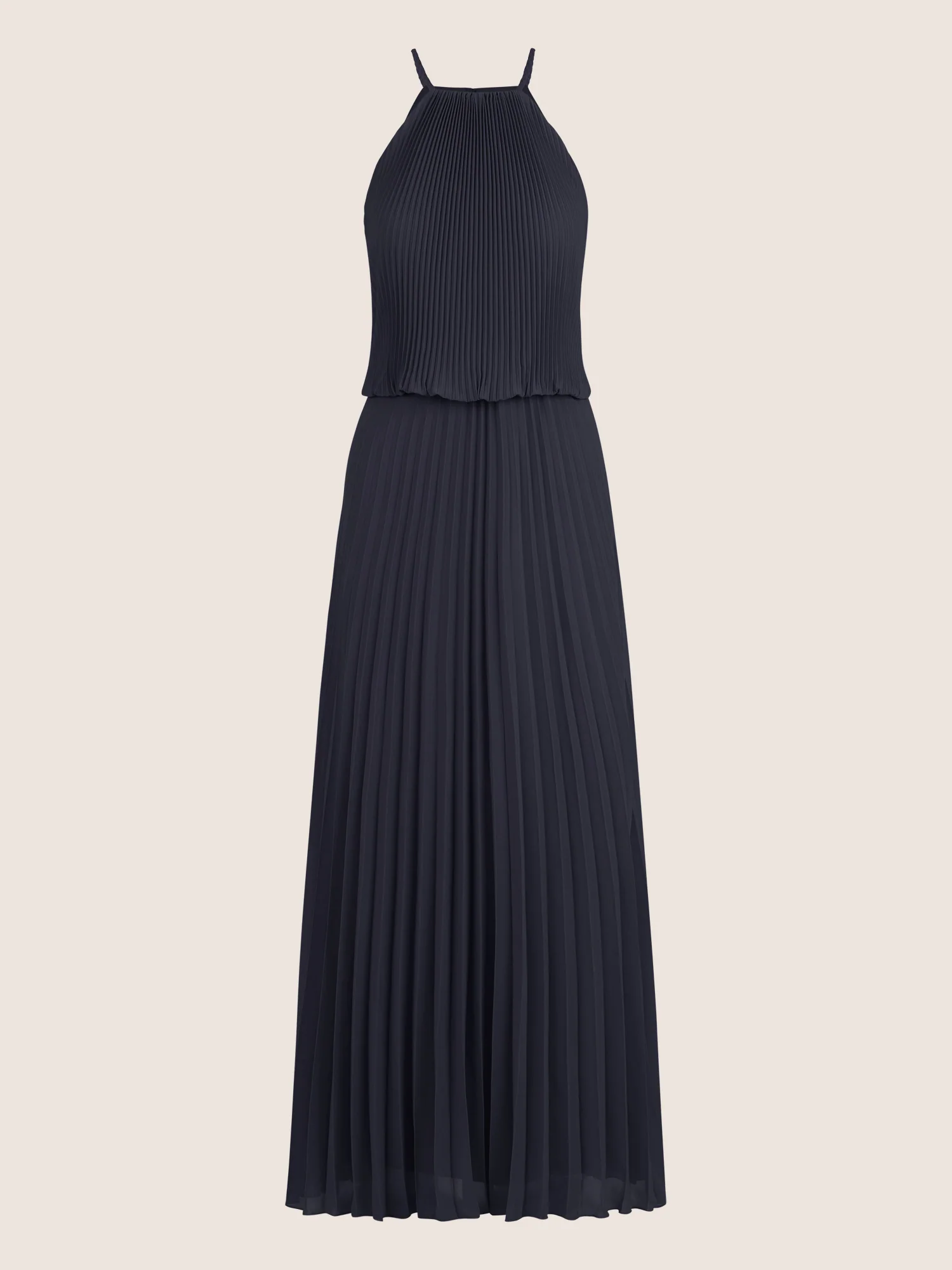 APART Chiffonkleid mit Ketten-Trägern | nachtblau - Image 3