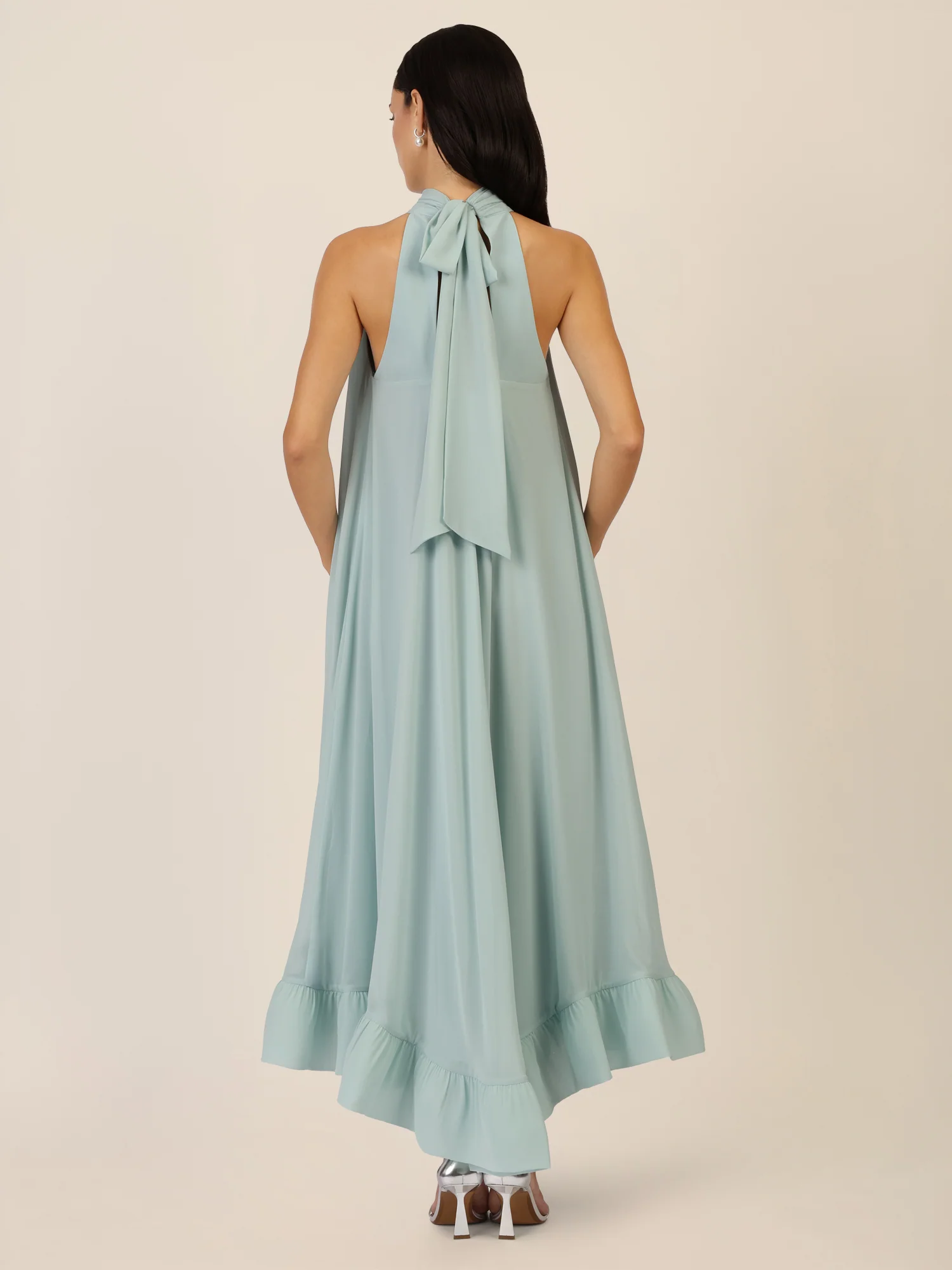 APART Chiffonkleid mit Volantsaum | hellblau - Image 2