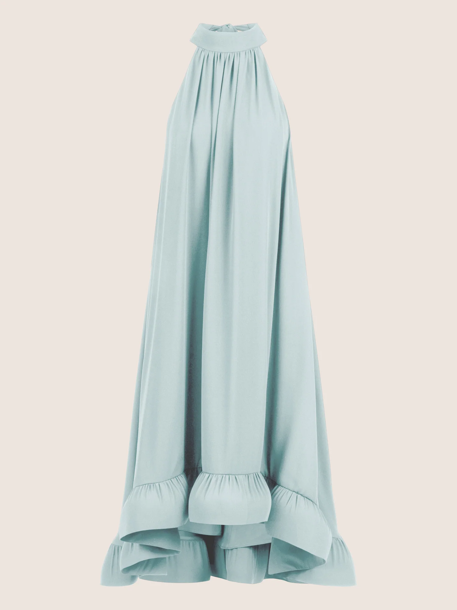 APART Chiffonkleid mit Volantsaum | hellblau - Image 3