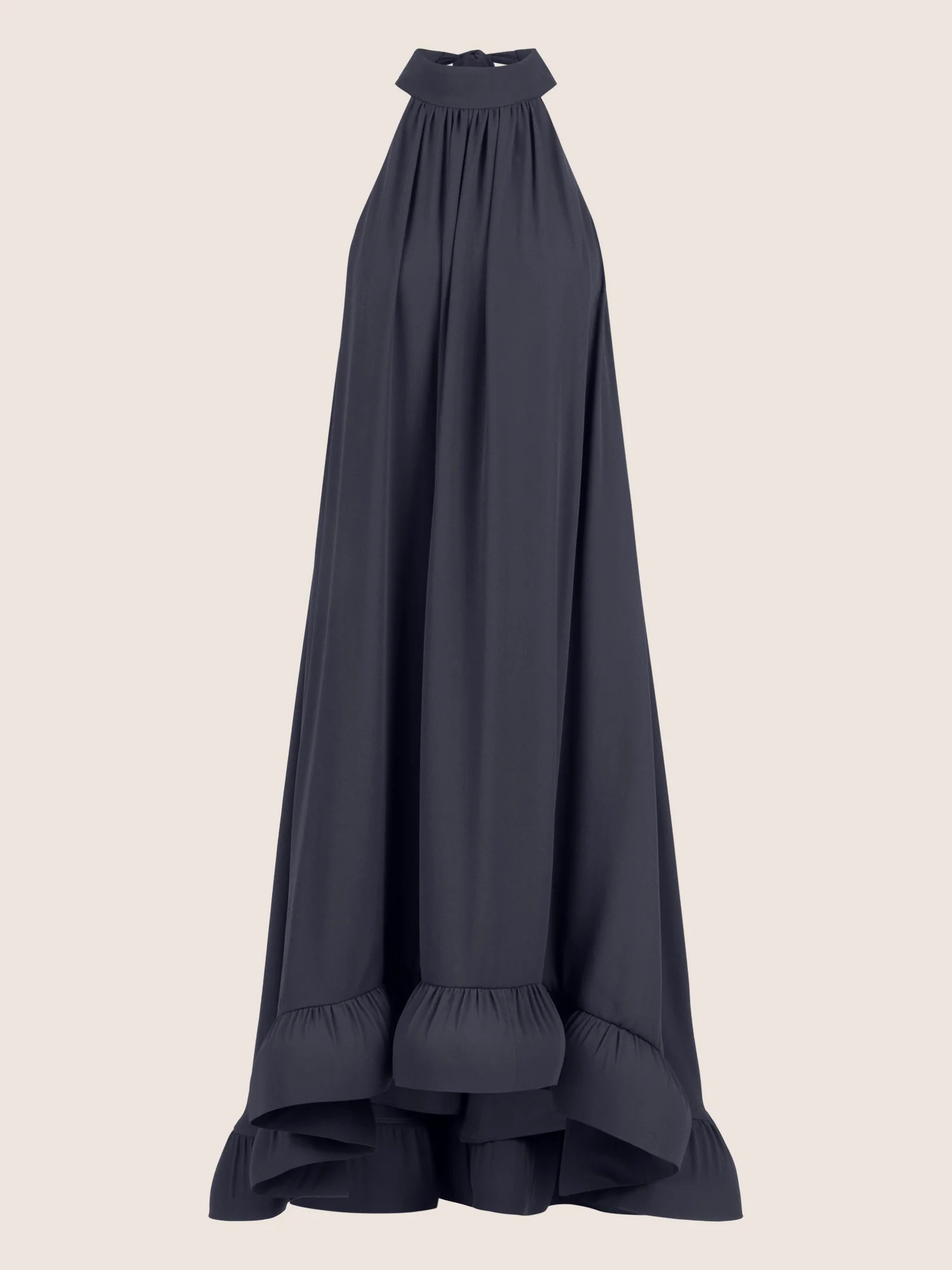 APART Chiffonkleid mit Volantsaum | nachtblau - Image 3