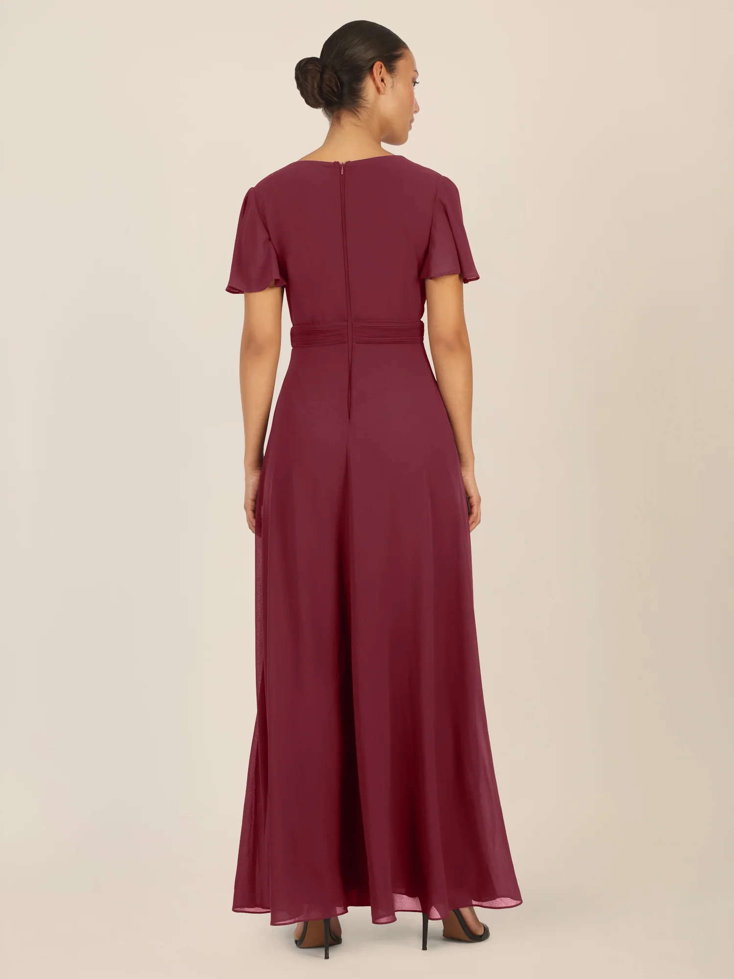 APART Chiffonoverall mit Brust Pads | bordeauxrot - Image 2