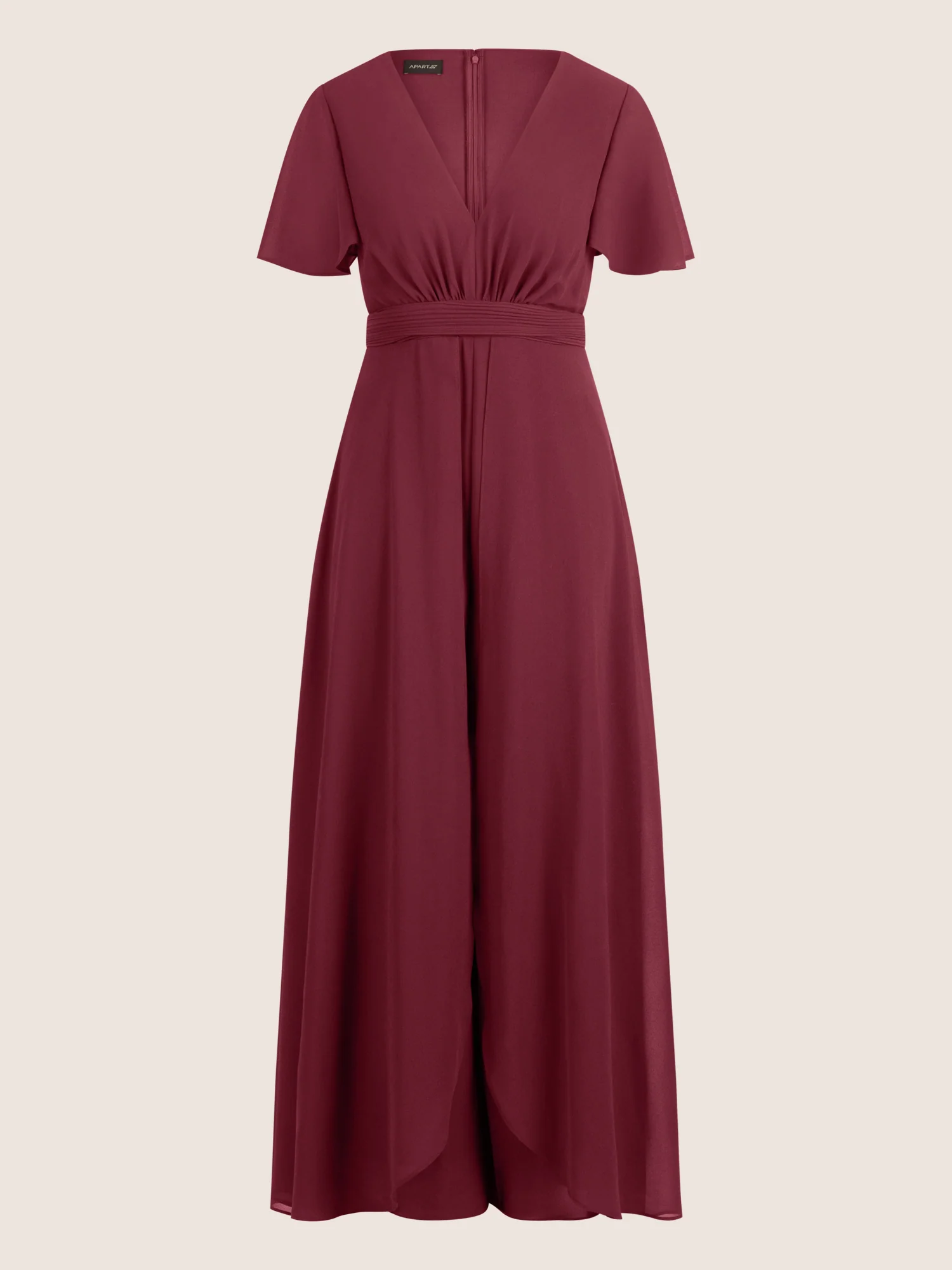 APART Chiffonoverall mit Brust Pads | bordeauxrot - Image 3