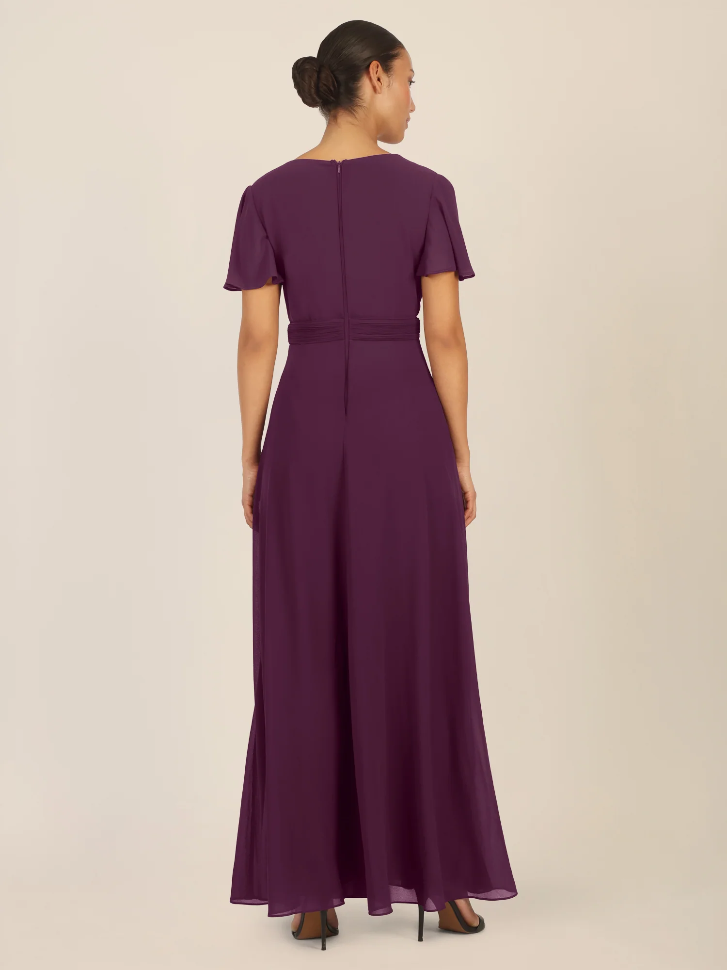APART Chiffonoverall mit Brust Pads | dunkel lila - Image 2