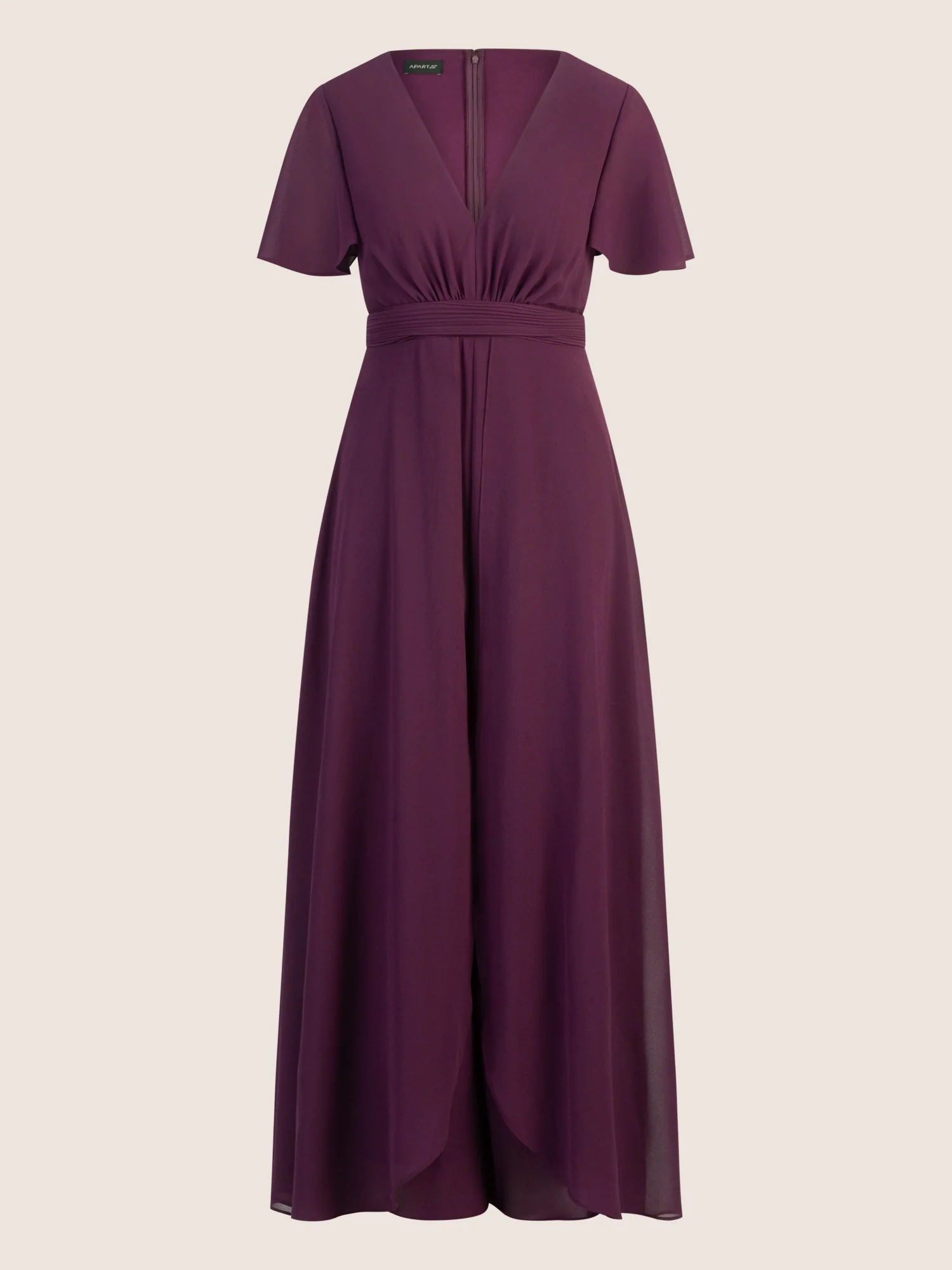 APART Chiffonoverall mit Brust Pads | dunkel lila - Image 3