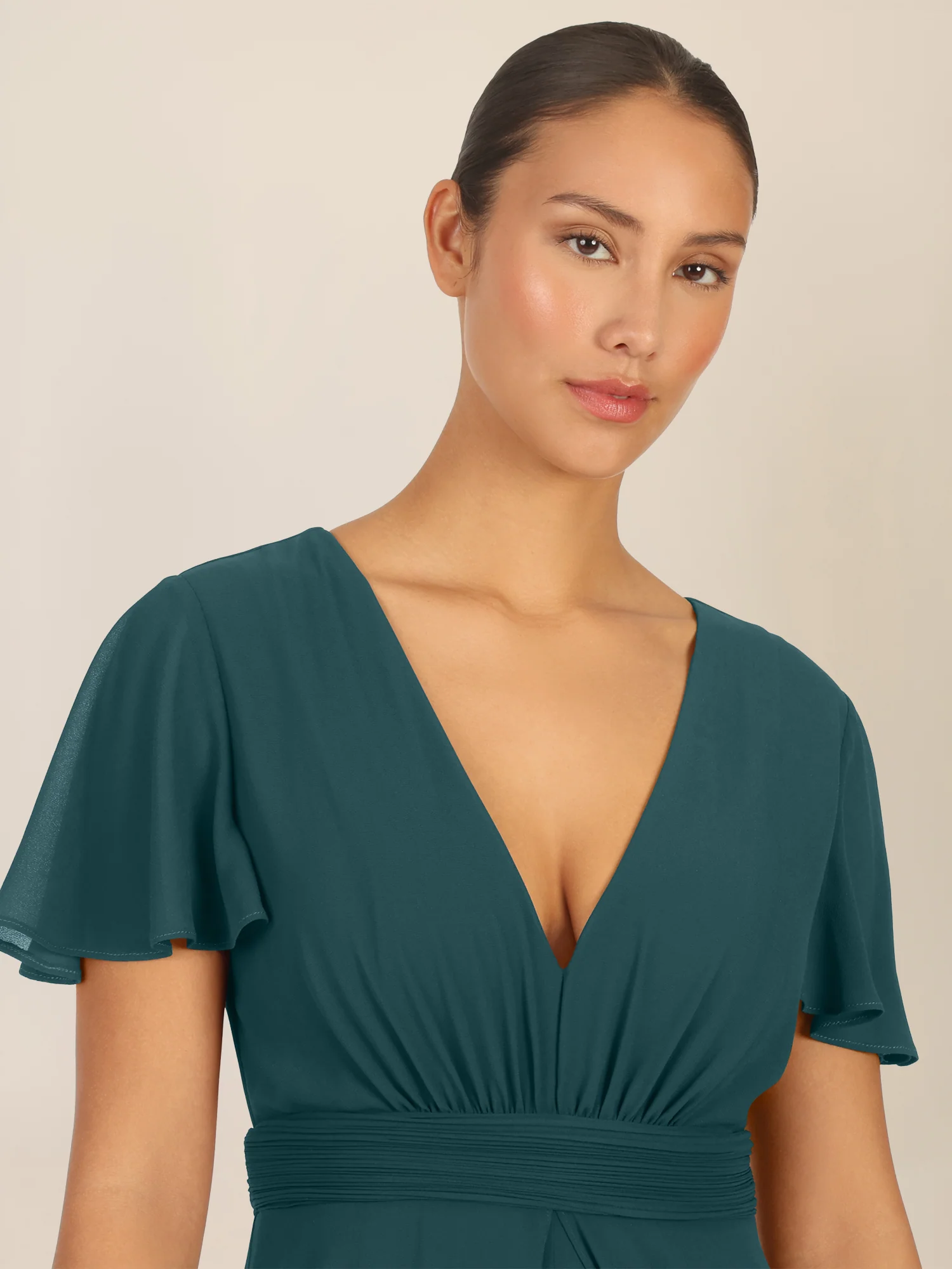APART Chiffonoverall mit Brust Pads | dunkelgrün - Image 4
