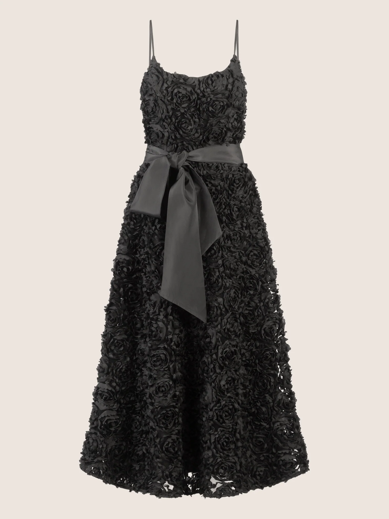 APART Cocktailkleid mit allover 3D-Rosenstruktur | schwarz - Image 3
