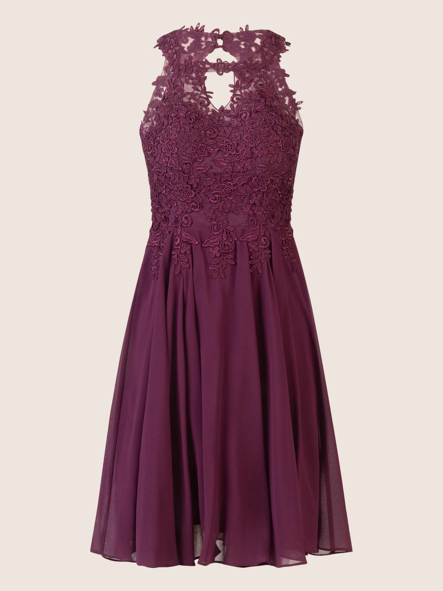 APART Cocktailkleid mit Cut-Out-Rücken | dunkel lila - Image 3