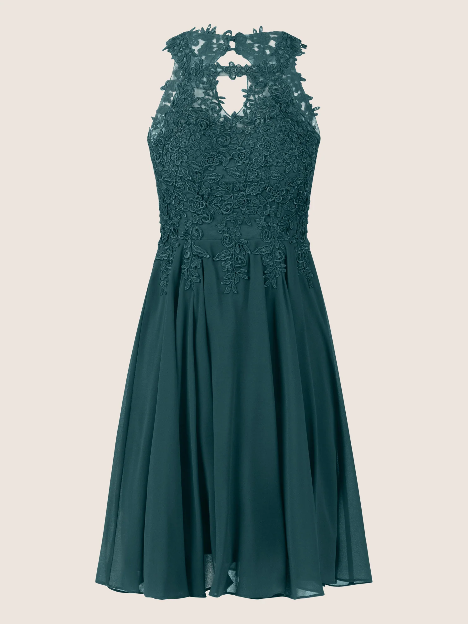 APART Cocktailkleid mit Cut-Out-Rücken | dunkelgrün - Image 3