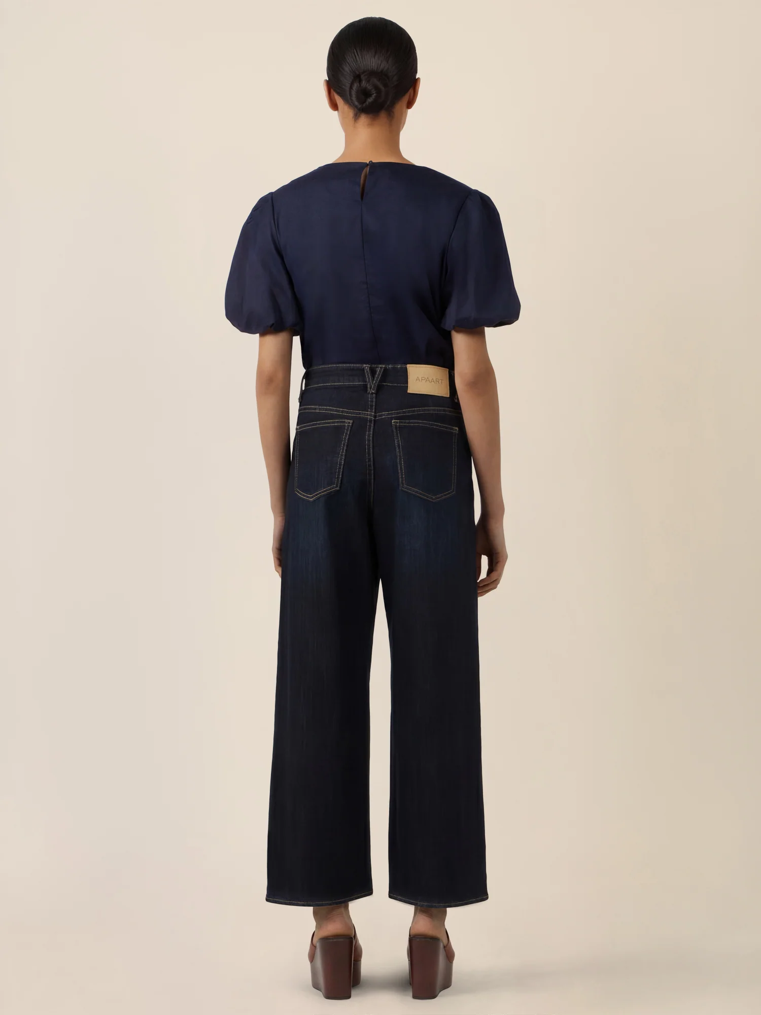 APART Croppedjeans mit Fransen-Saum | dunkelblau - Image 3