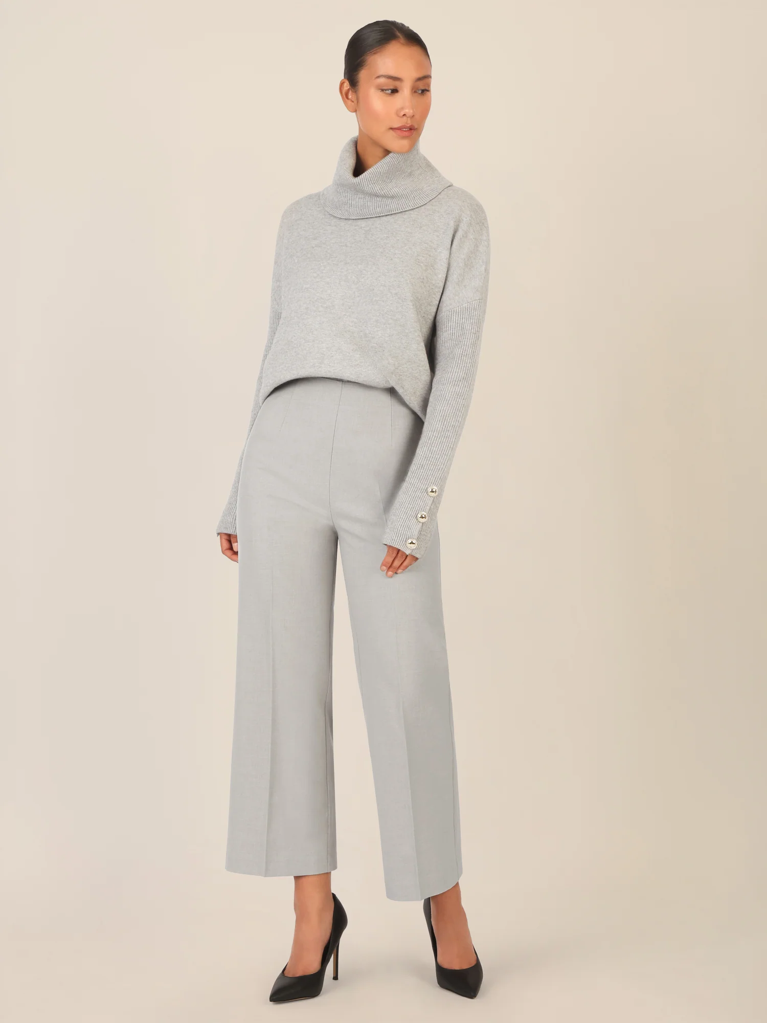 APART Culotte mit Bügelfalte | graumeliert - Image 2