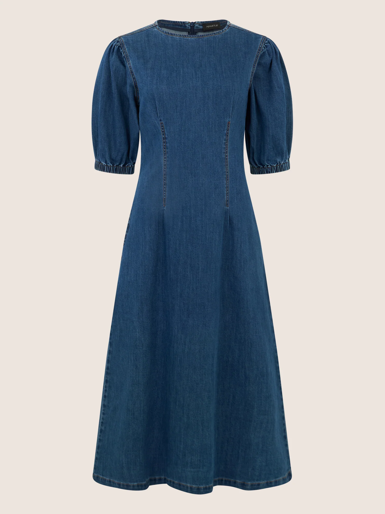 APART Denimkleid mit Puffärmeln | hellblau - Image 3